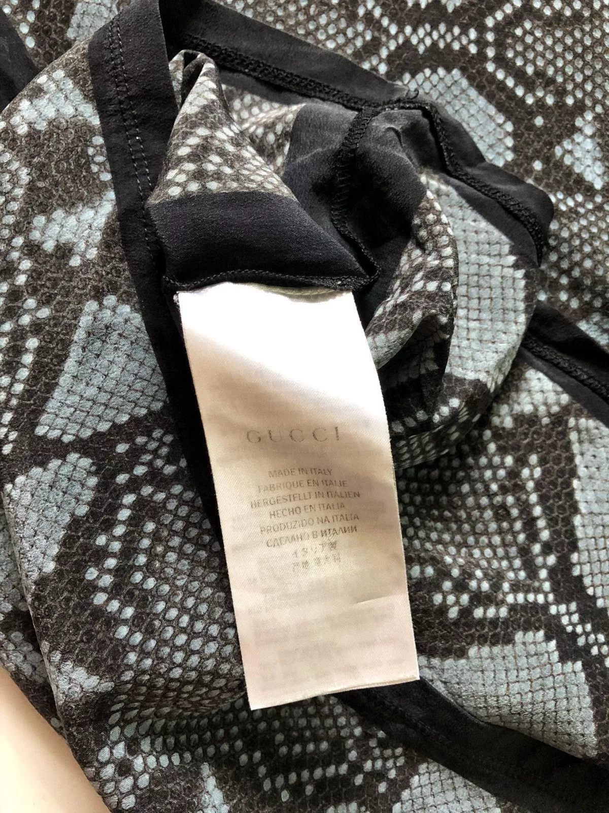 Gucci Blouses Gucci Silk Python Print Blouse Multi