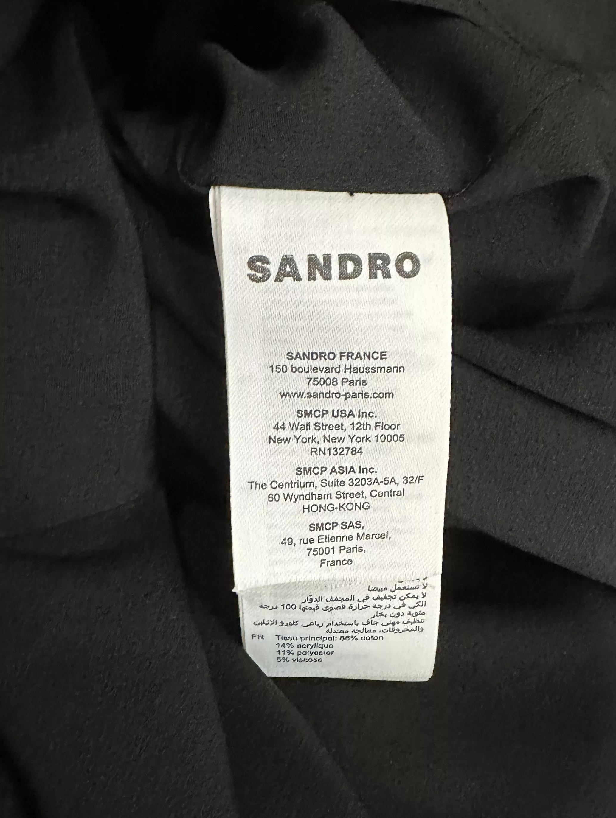 Sandro Mini Dresses Sandro Short Tweed Dress Black