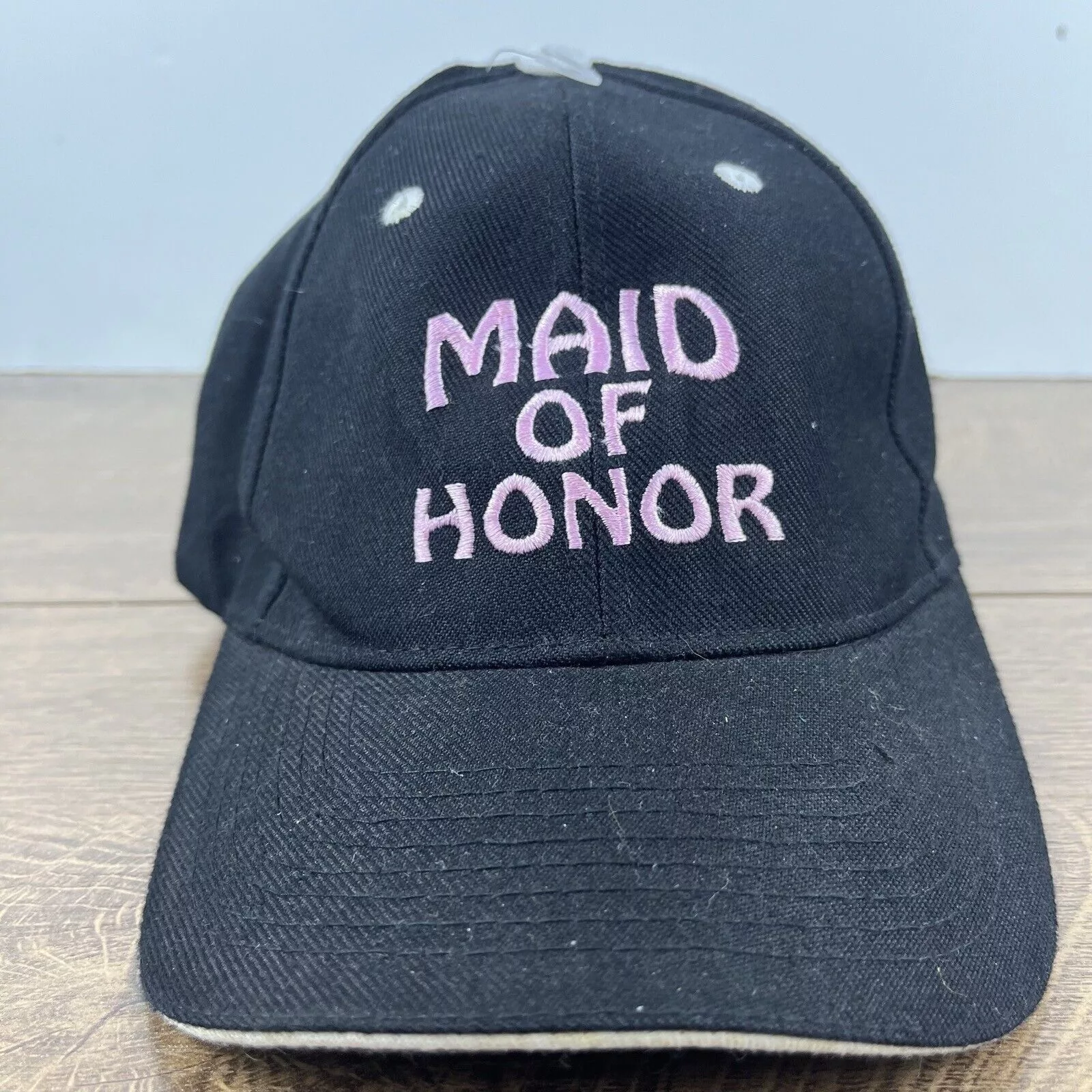 Other Hats Other Maid of Honor Hat Black Cap Adjustable Hat Black Adult Fit H