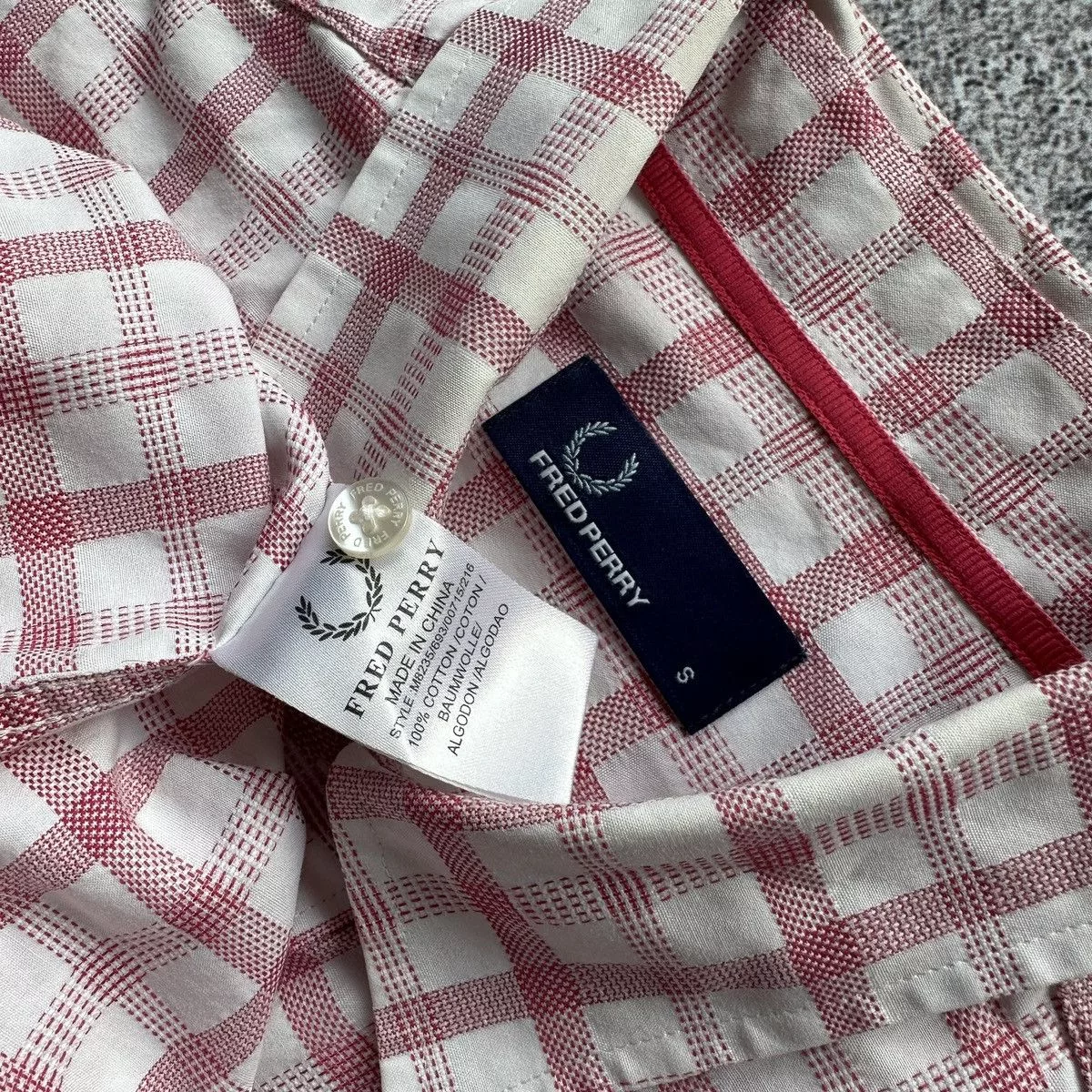 Fred Perry Shirts Button Ups Men’s Fred Perry Pink Shorts Sleeve Size: S Streetwear