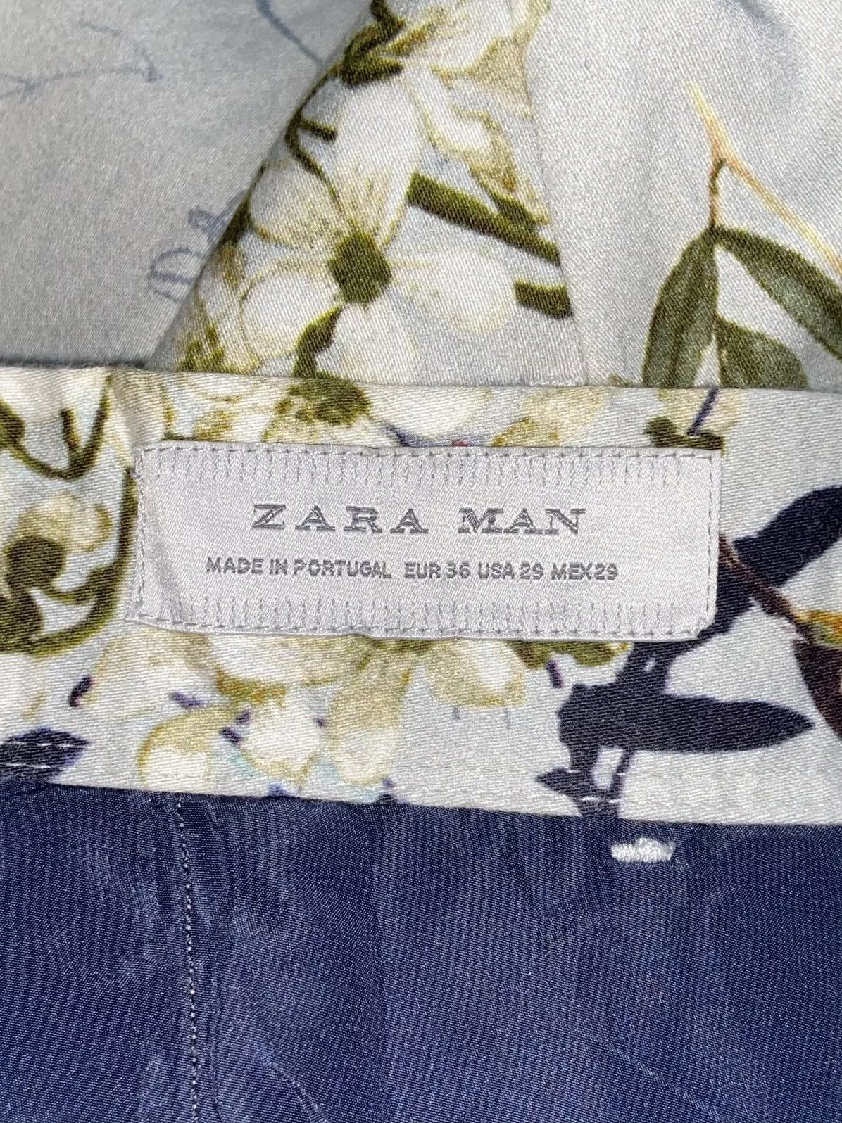 Zara Casual Pants ZARA MAN Flower Patterned Pants White