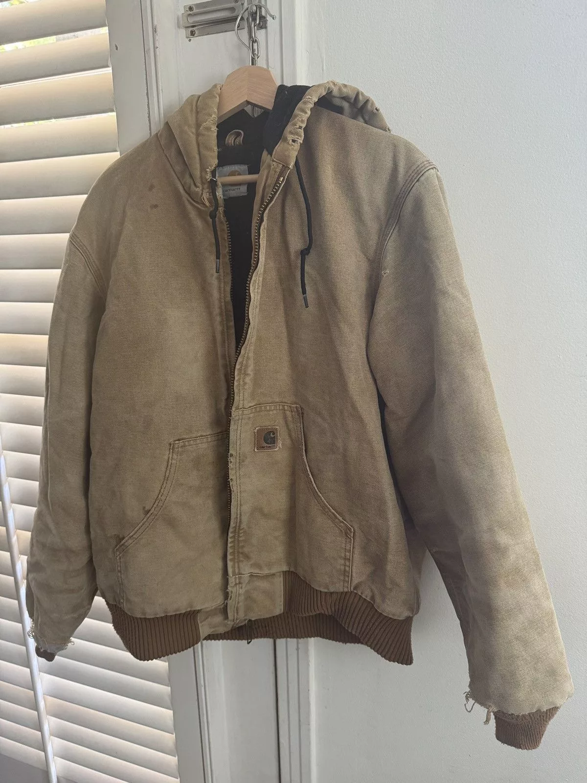 Carhartt Light Jackets carhartt workwear jacket authentic worn Beige