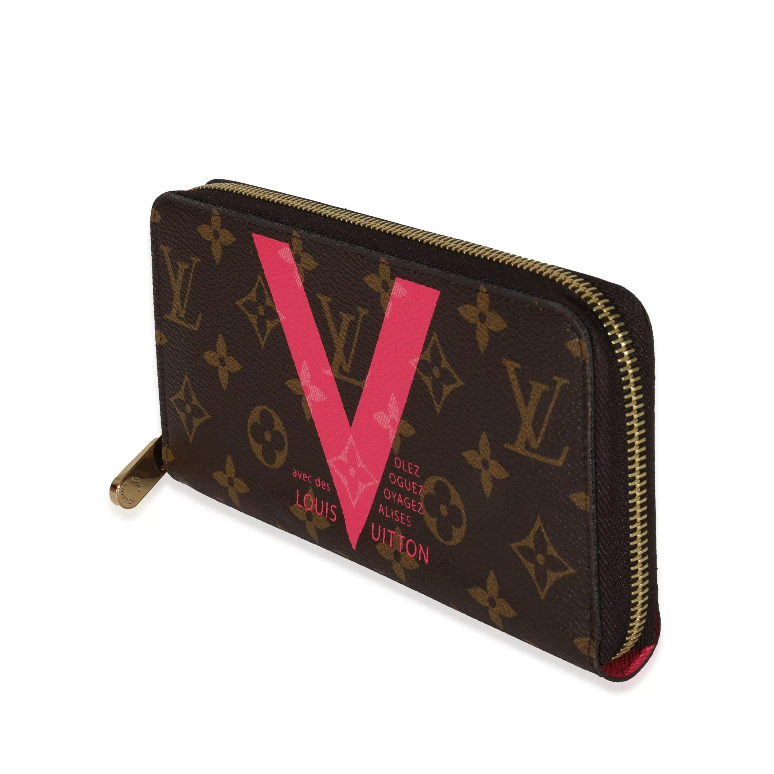 Louis Vuitton Rings Louis Vuitton Monogram Canvas & Grenade V Zippy Wallet Brown