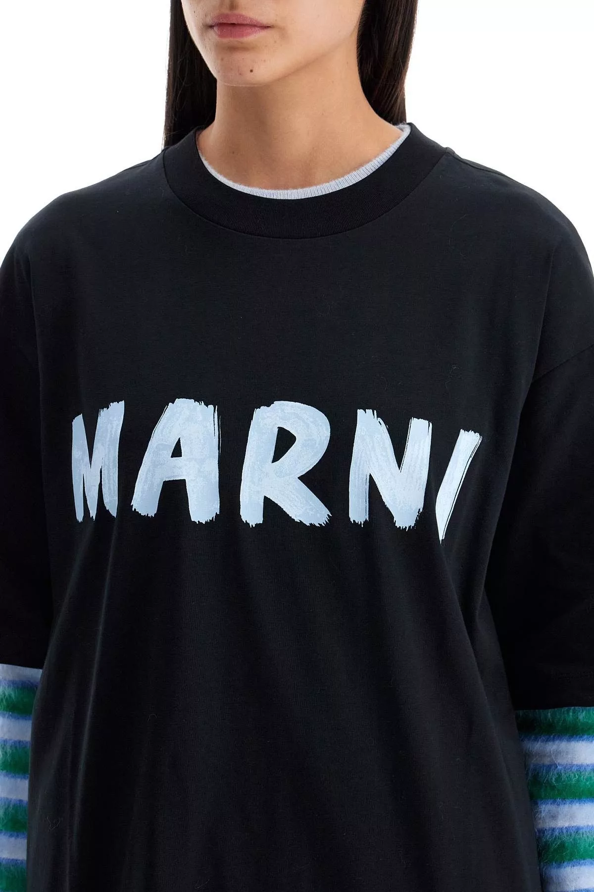 Marni Polos MARNI Oversized Logo T Black