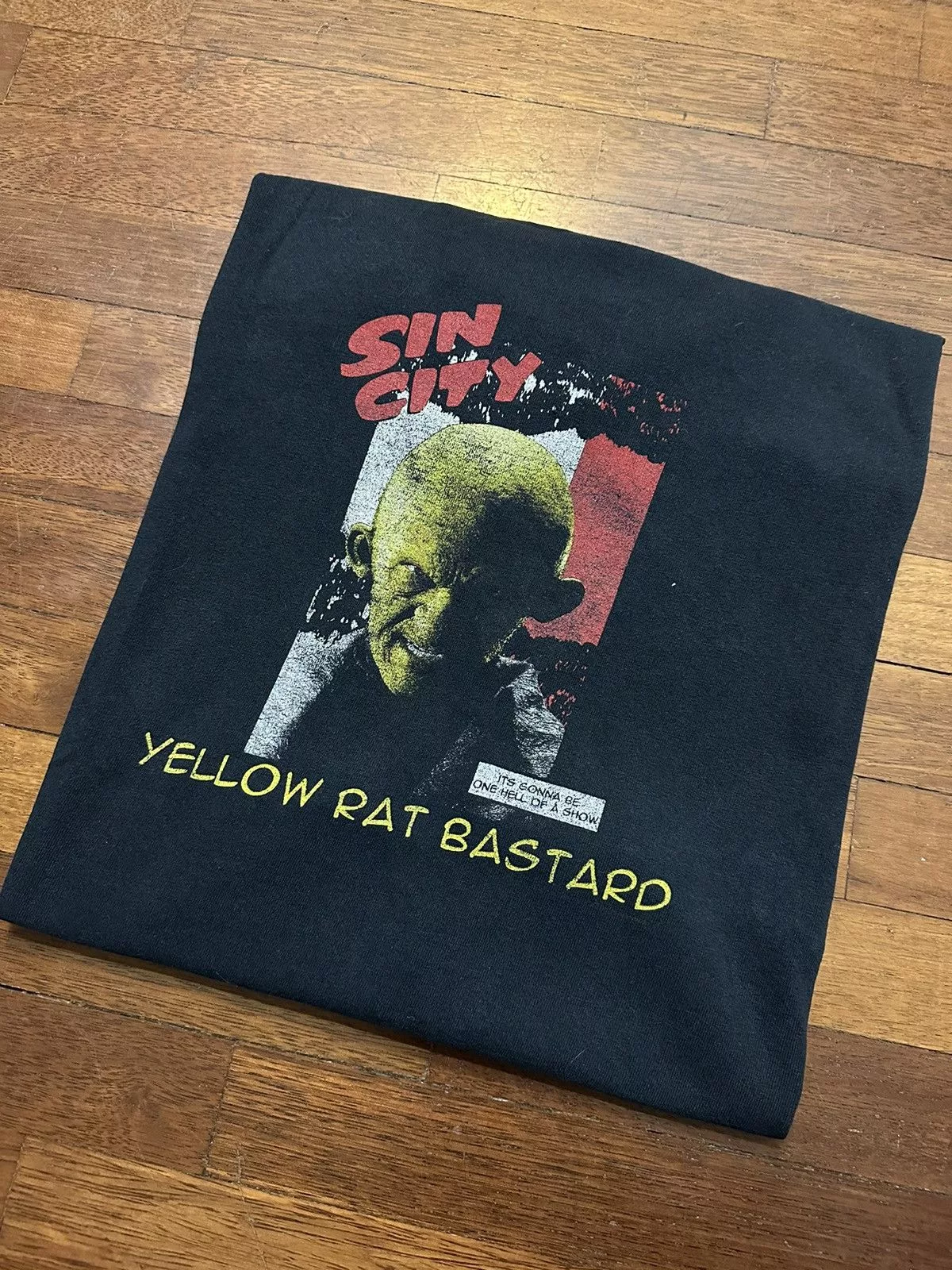 Mostly Heard Rarely Seen Short Sleeve T Shirts Mostly Heard Rarely Seen × Vintage RARE VINTAGE SIN CITY : YELLOW RAT BASTARD Black