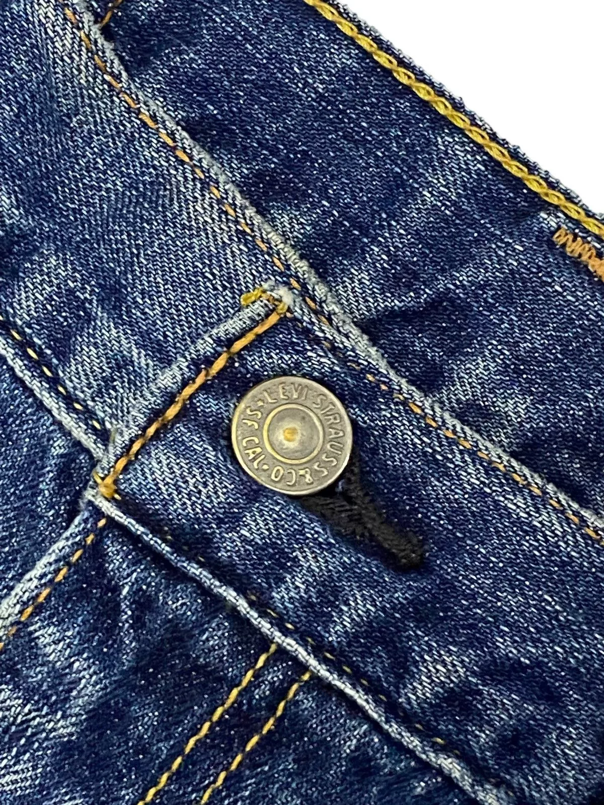 Levi's Denim Levi's Levis Strauss 703 Distressed Denim Blue Jean Mud Washed