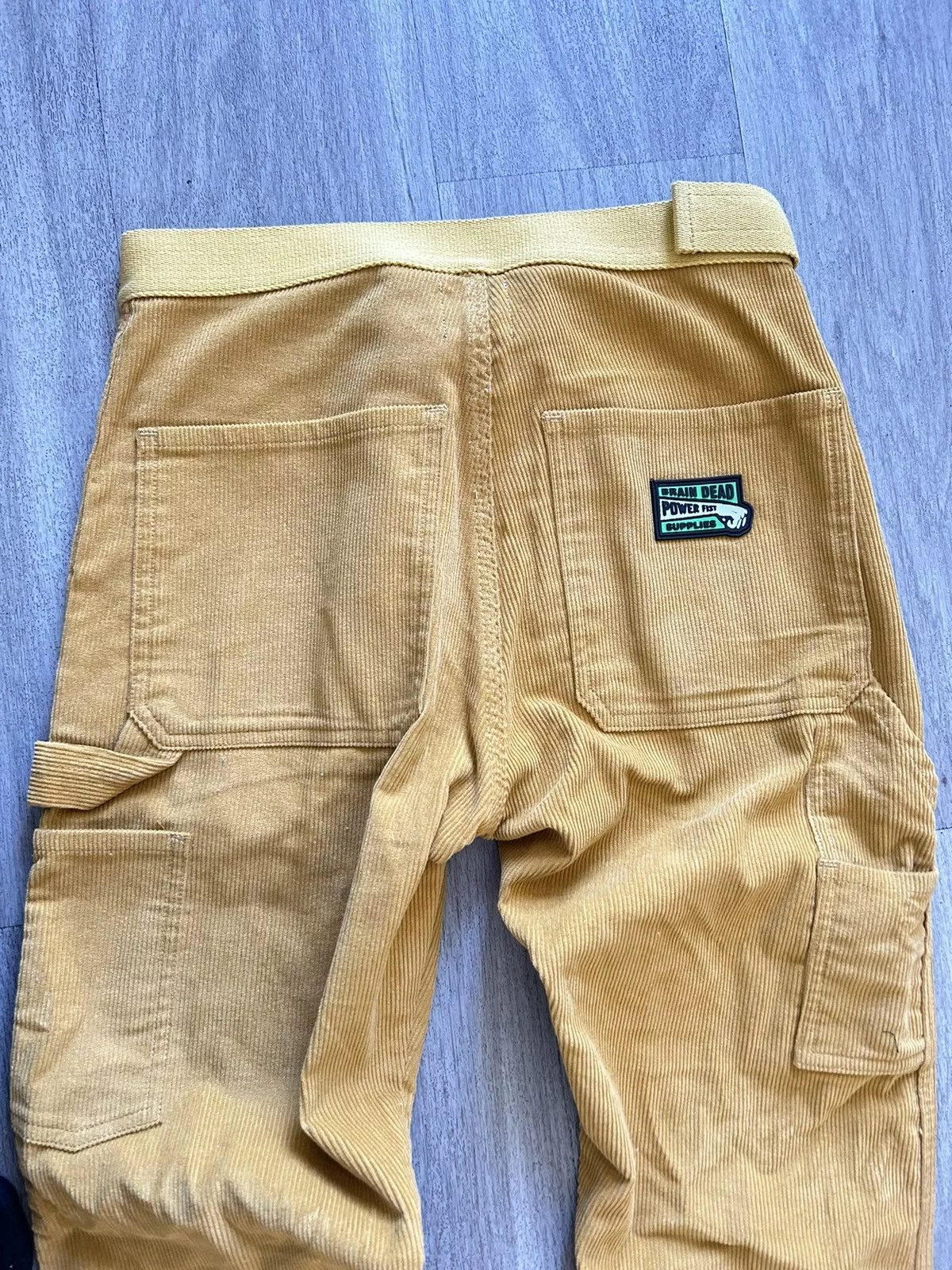 Brain Dead Casual Pants Brain Dead Corduroy Carpenter Pants Yellow