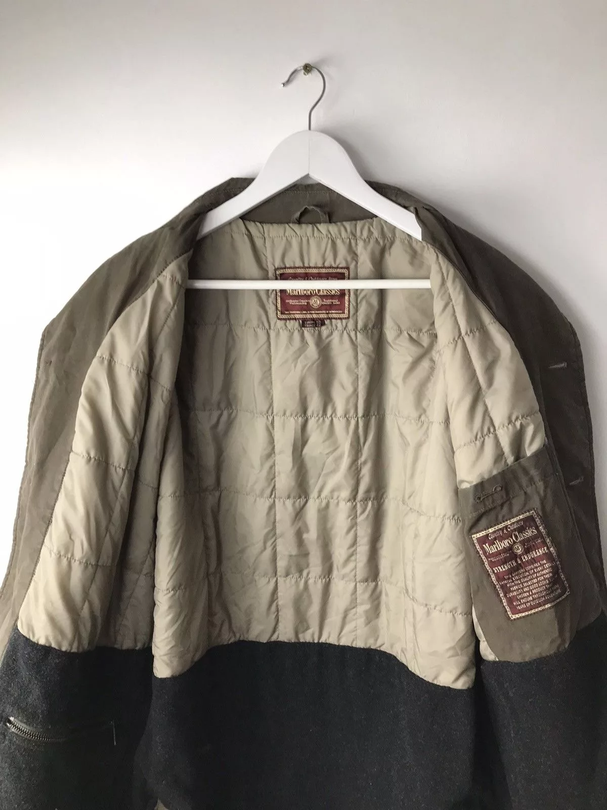 Marlboro Leather Jackets Marlboro Classics Quality Lable Windstoper Buttoned Jacket Brown Streetwear