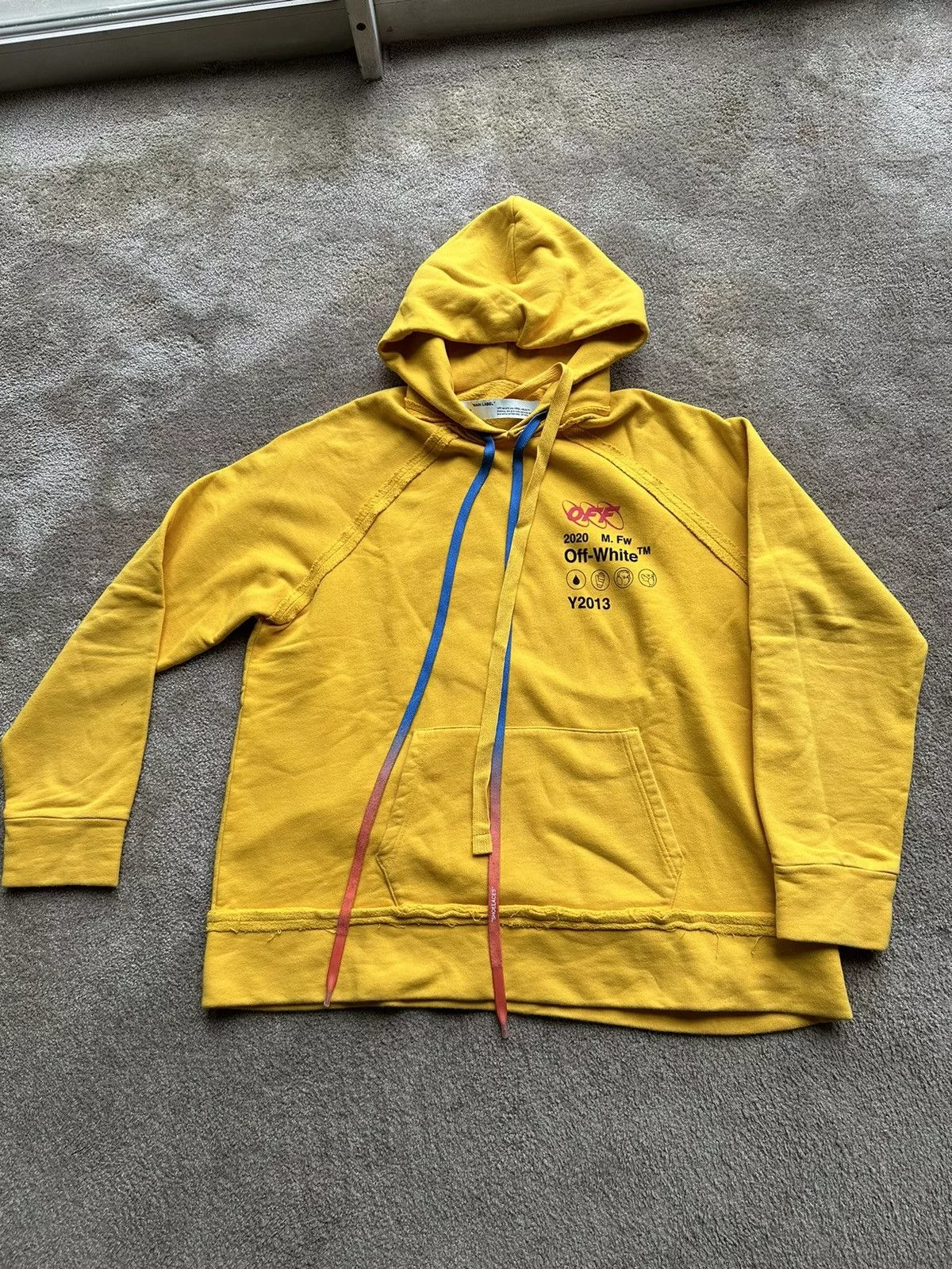 Off-White Sweatshirts Hoodies Off-White Off White Y013 industrial hoodie Yellow