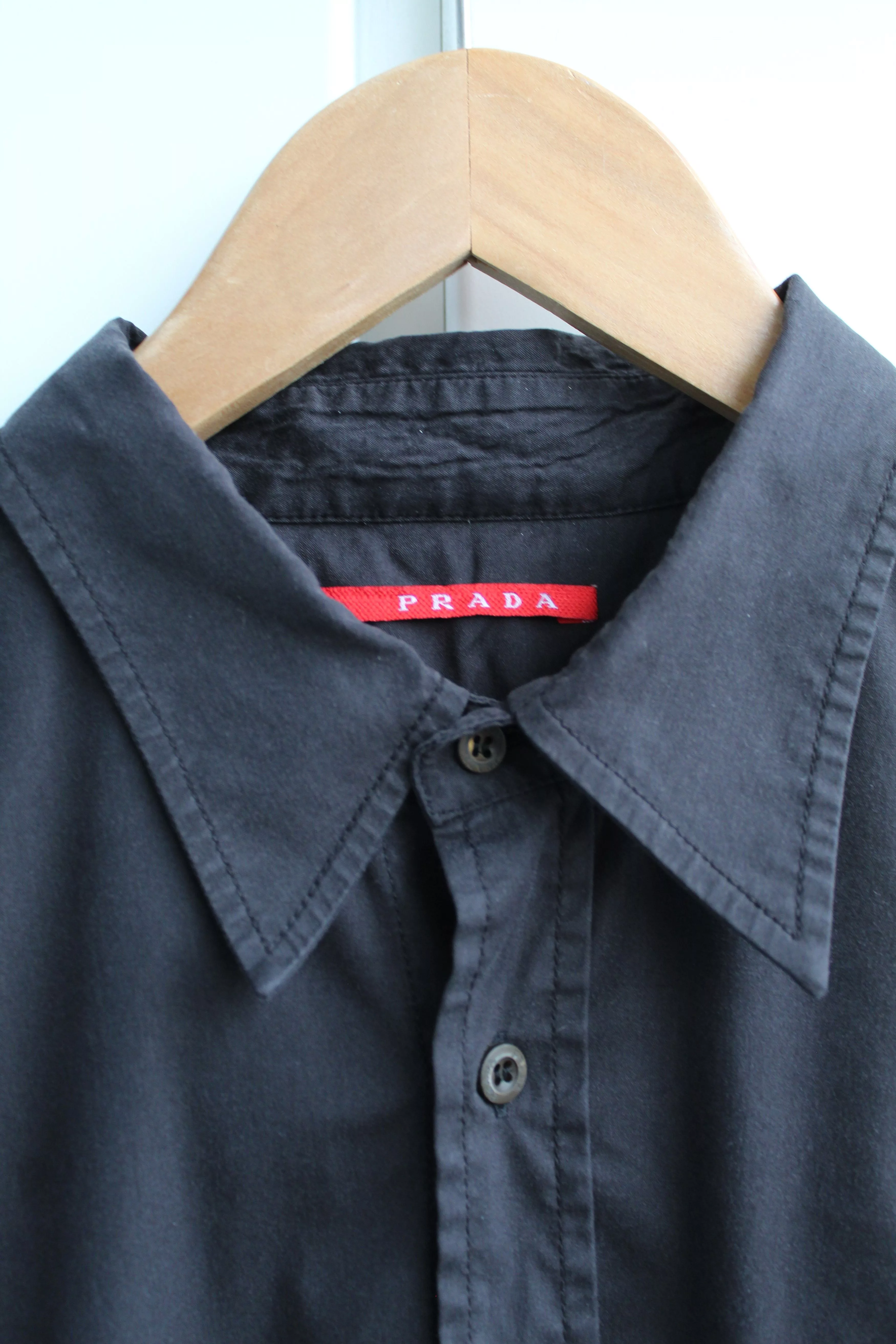 Prada Shirts Button Ups Prada Black Collar Shirt