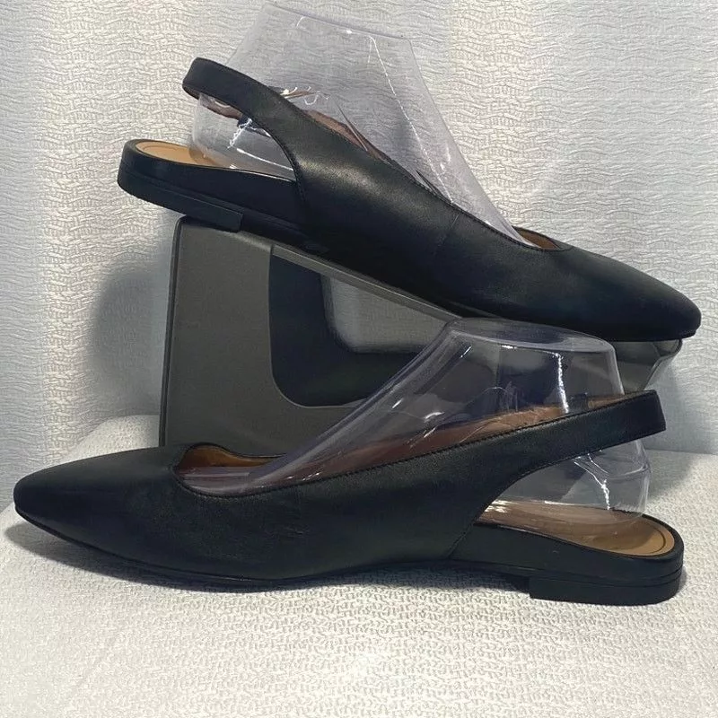 Vionic Flats Vionic Black Jade Npa Womens Leather Slip On Slingback sz 11