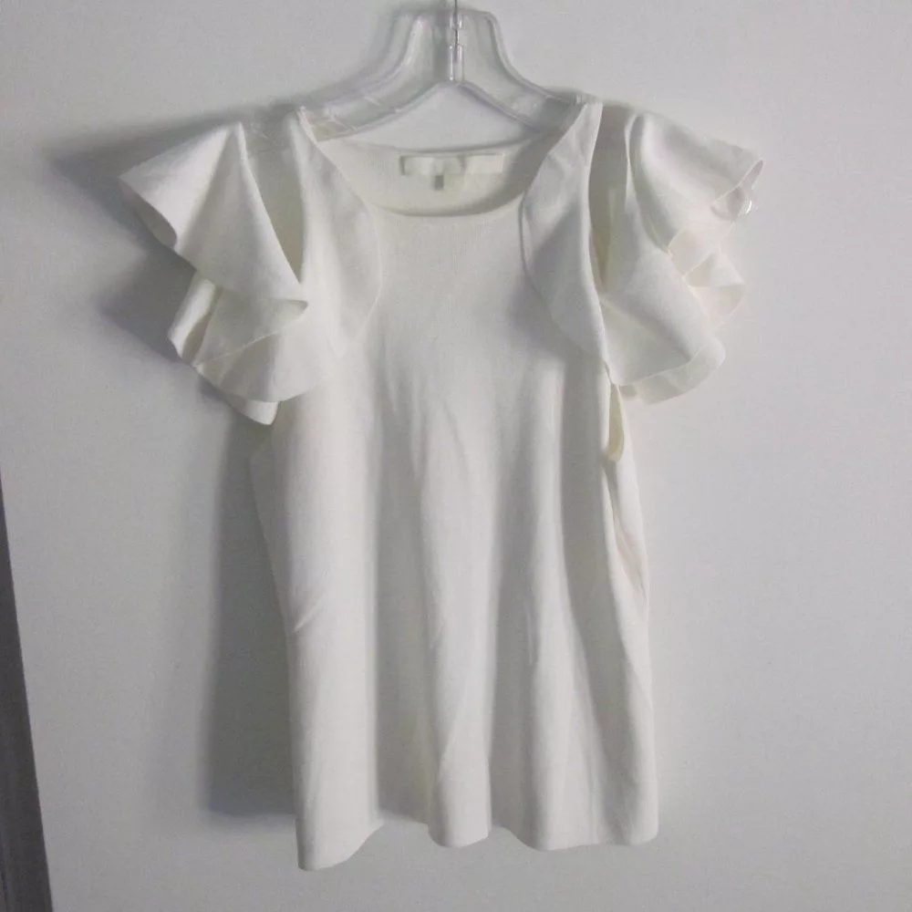 Jonathan Simkhai Blouses Jonathan Simkhai Jonathan Simkahi Pullover Top Ivory White Knit Size S Shoulder Details