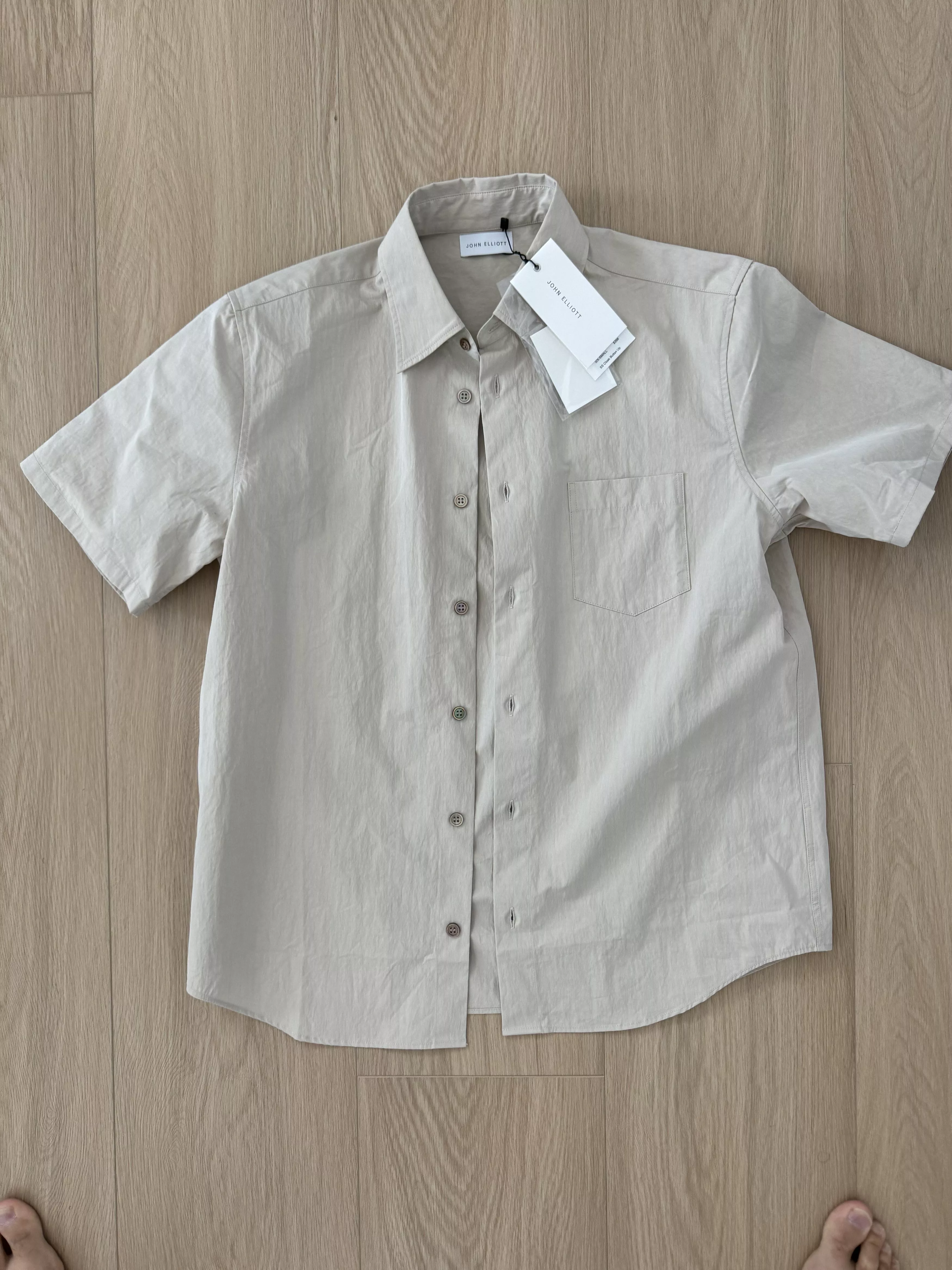 John Elliott Shirts Button Ups John Elliott - SS Cloak Button Up Brown