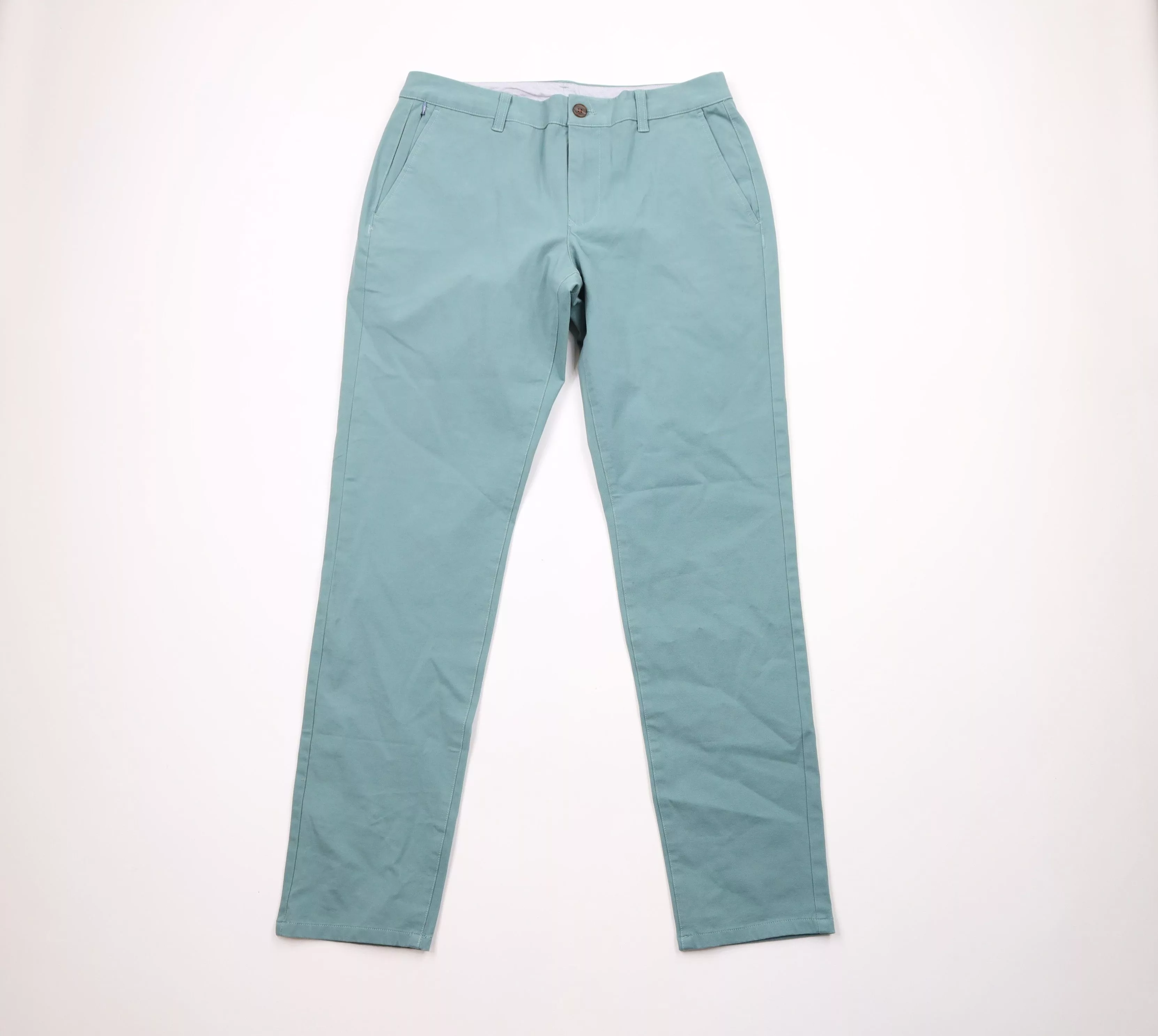 Bonobos Casual Pants Bonobos × Vintage New Bonobos Slim Fit Tapered Leg Stretch Chino Pants Teal Green
