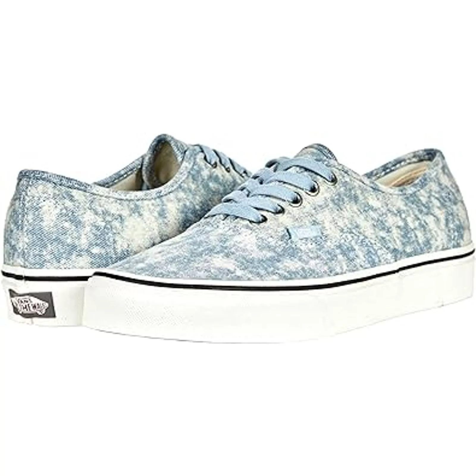 Vans Slip Ons Vans Authentic Winter Sky Denim Destroy Womens Size 6.5 Blue