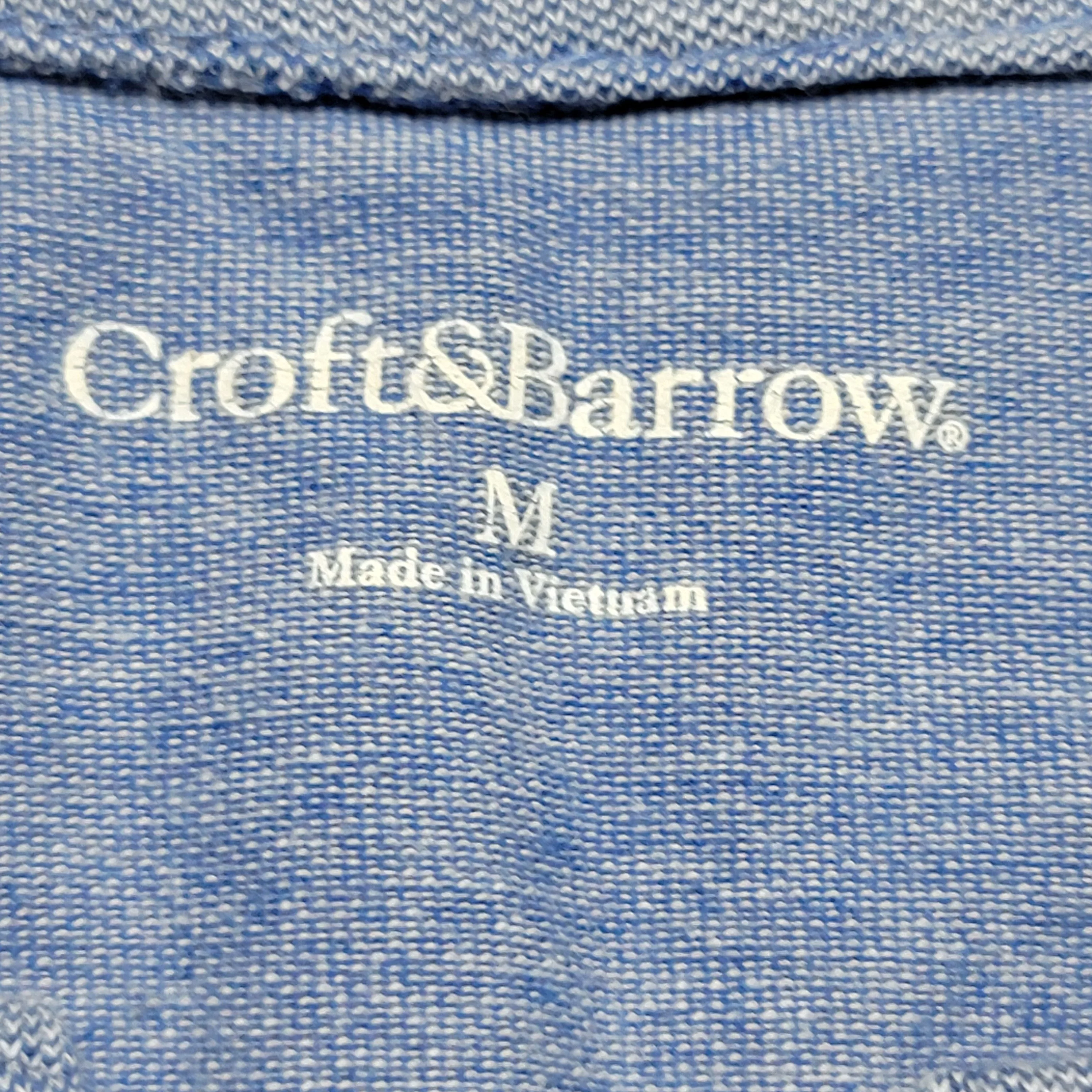 Croft & Barrow Blouses Croft & Barrow LS Quarter Button w/Pockets - Size Medium Blue