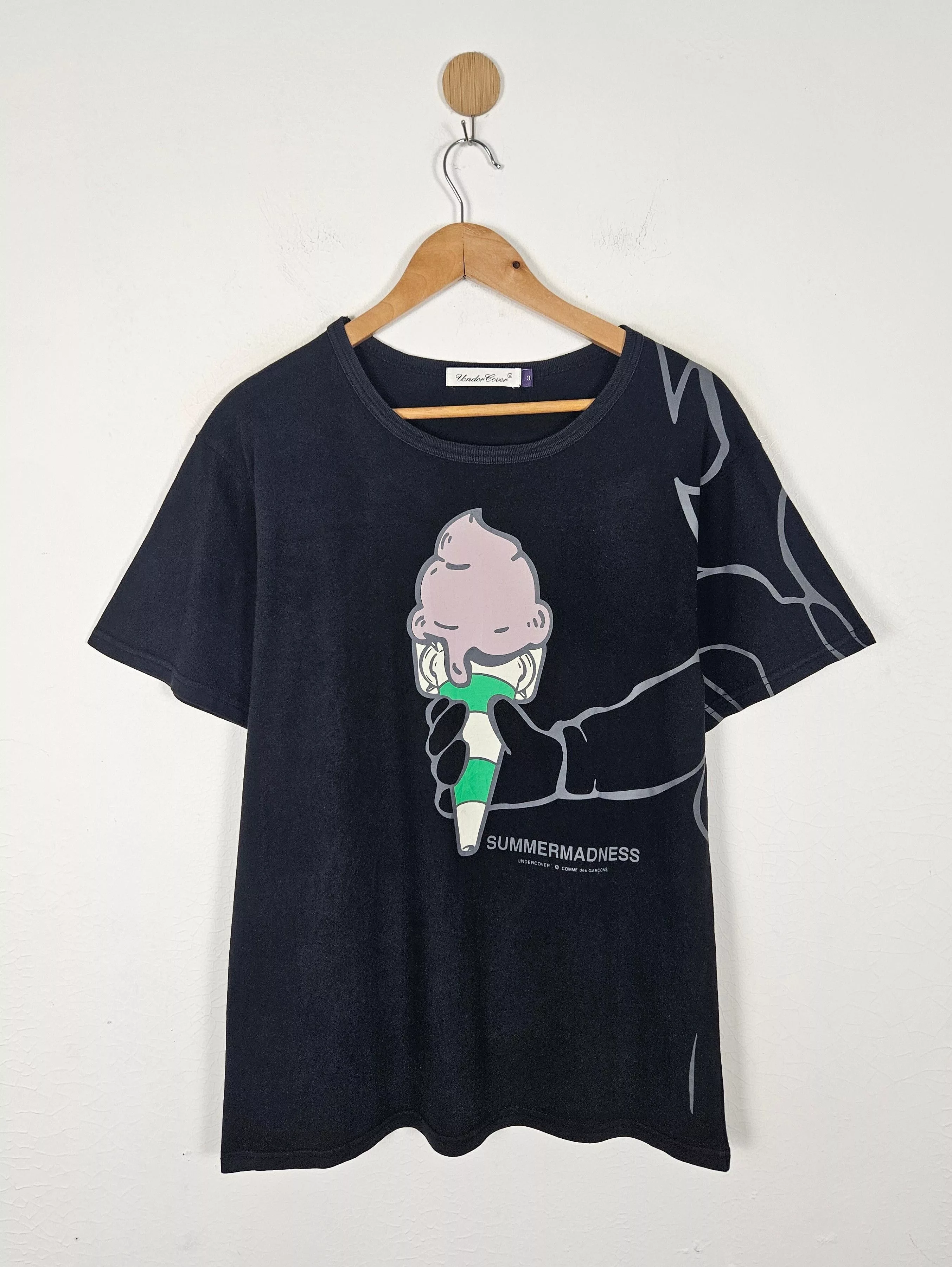 Comme des Garcons Short Sleeve T Shirts Comme des Garcons × Undercover Undercover Comme des Garcons Summer Madness shirt Black