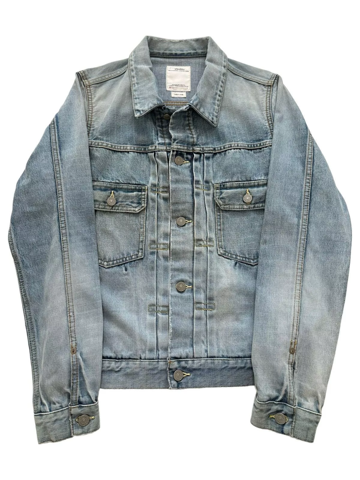 Visvim Denim Jackets Visvim Sz2 19SS 101 Social Sculpture Distressed Denim Jacket Blue