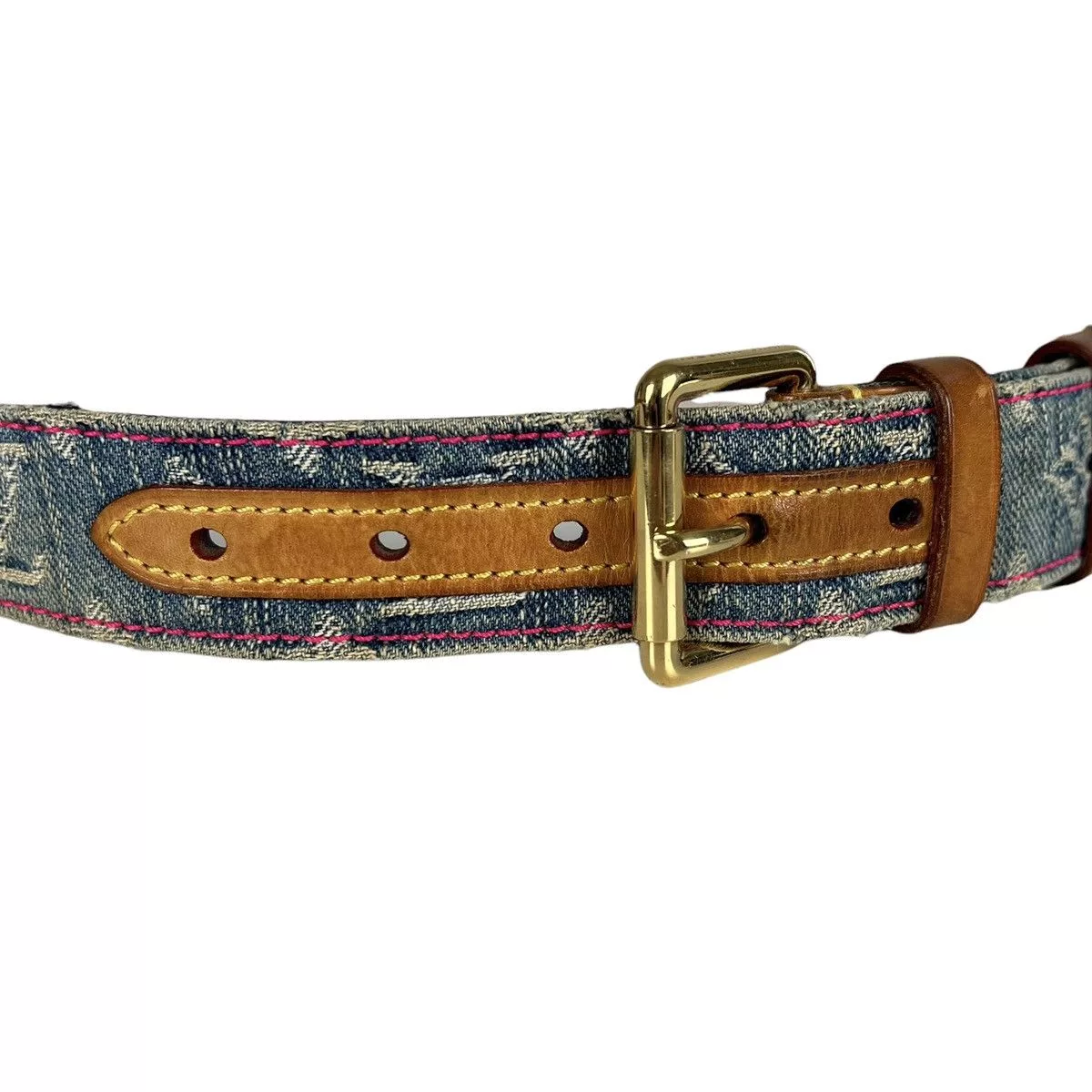 Louis Vuitton Belts Louis Vuitton × Marc Jacobs Louis Vuitton Gradient Denim Monogram Belt Blue