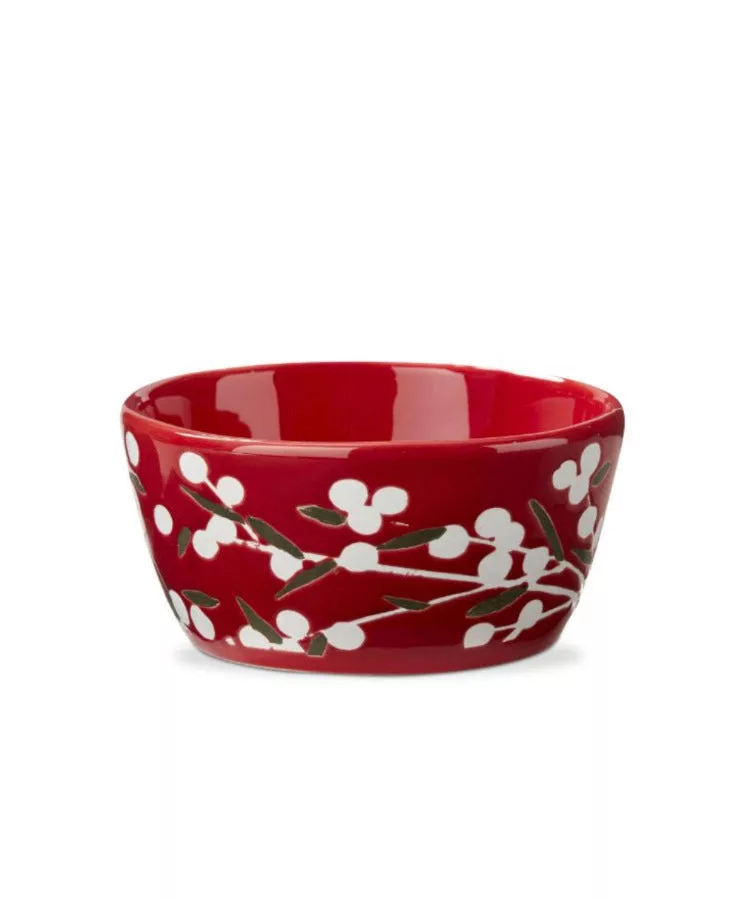 Sprig Snack Bowl Red