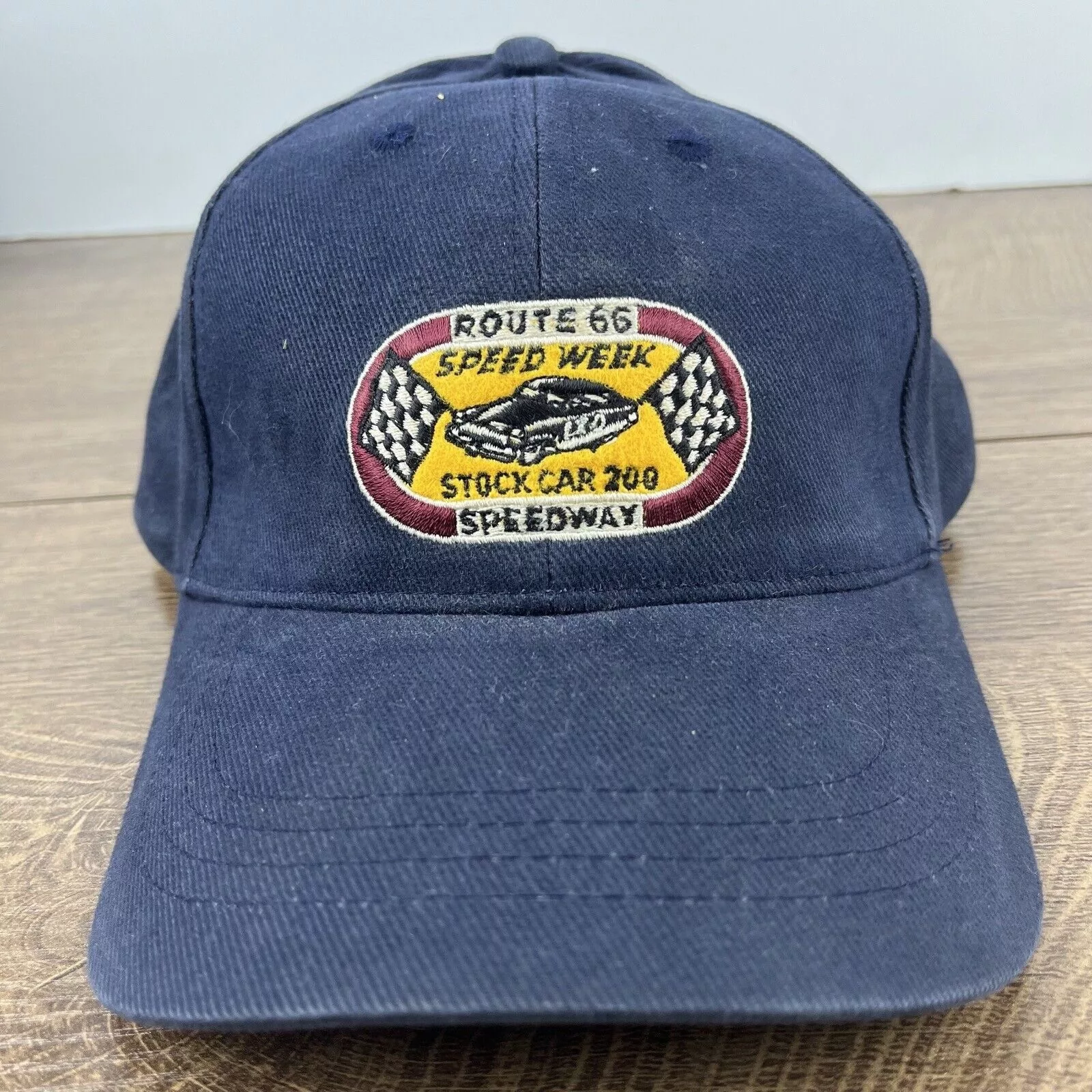 Other Hats Other Route 66 Speedway Hat Speed Week Hat Blue Cap Adjustable Blu
