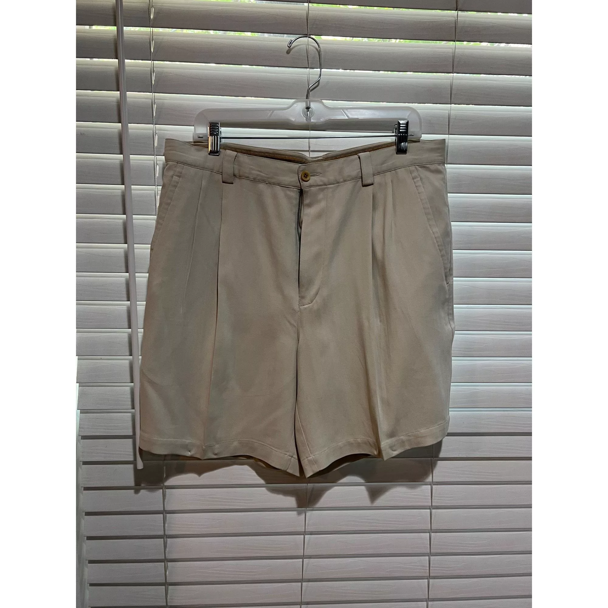 Tommy Bahama Shorts Tommy Bahama 100% Silk Khaki Shorts - Size 35 Brown