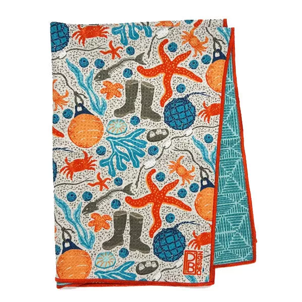AK Beach Combing Tea Towel