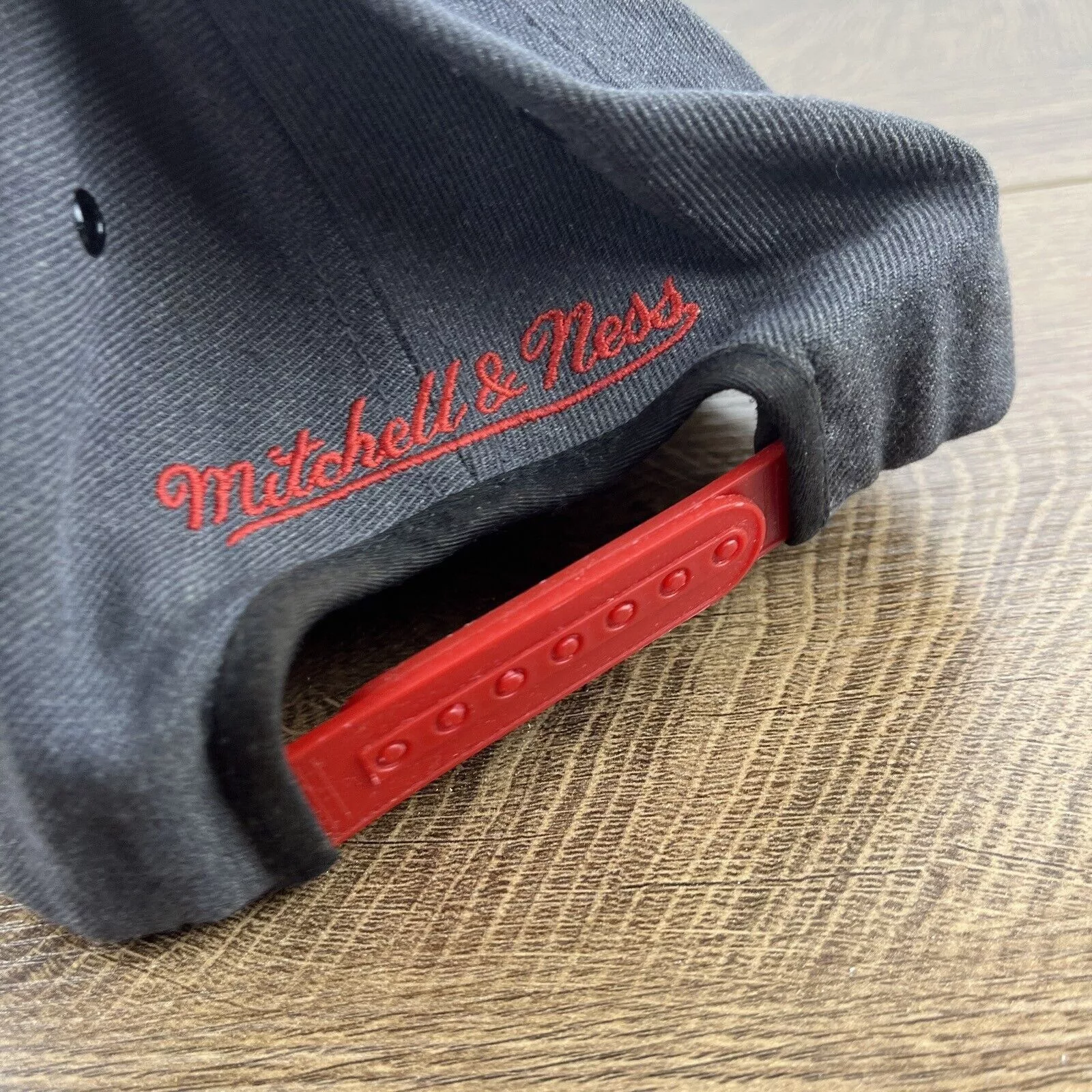 Mitchell & Ness Hats Chicago Bulls Snapback Hat Mitchell & Ness Gray Adjustable H