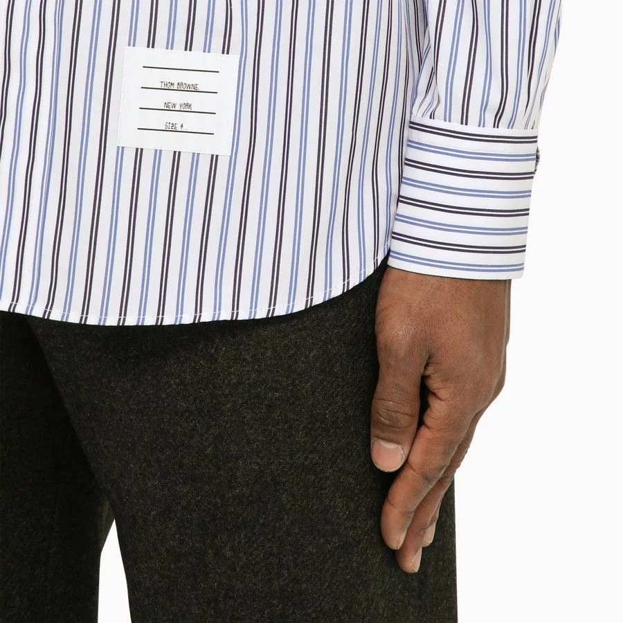 Thom Browne Shirts Button Ups Thom Browne o1d2blof0724 Striped Poplin Shirt in Multicolor