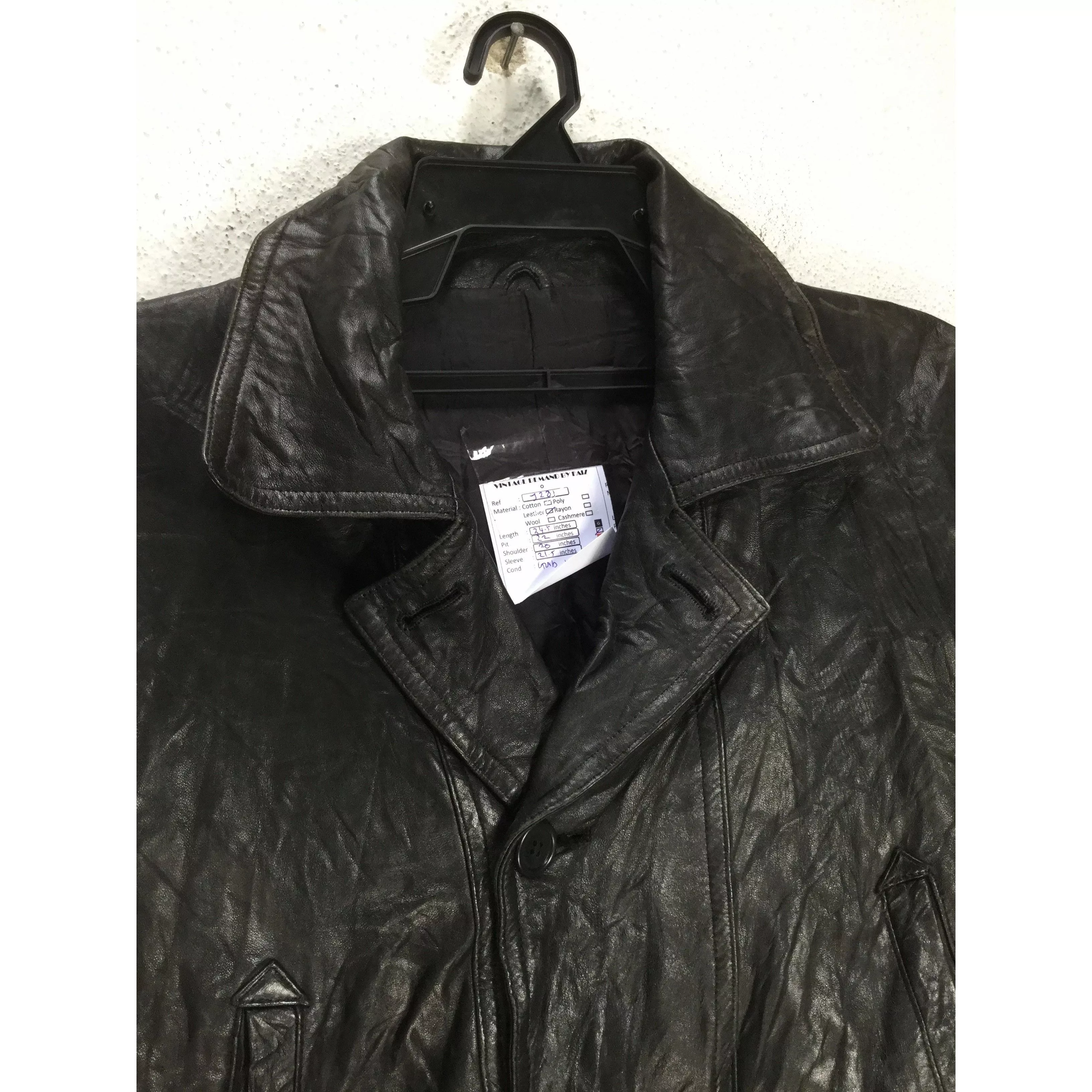 Vintage Leather Jackets Vintage Black Leather Coat Jacket