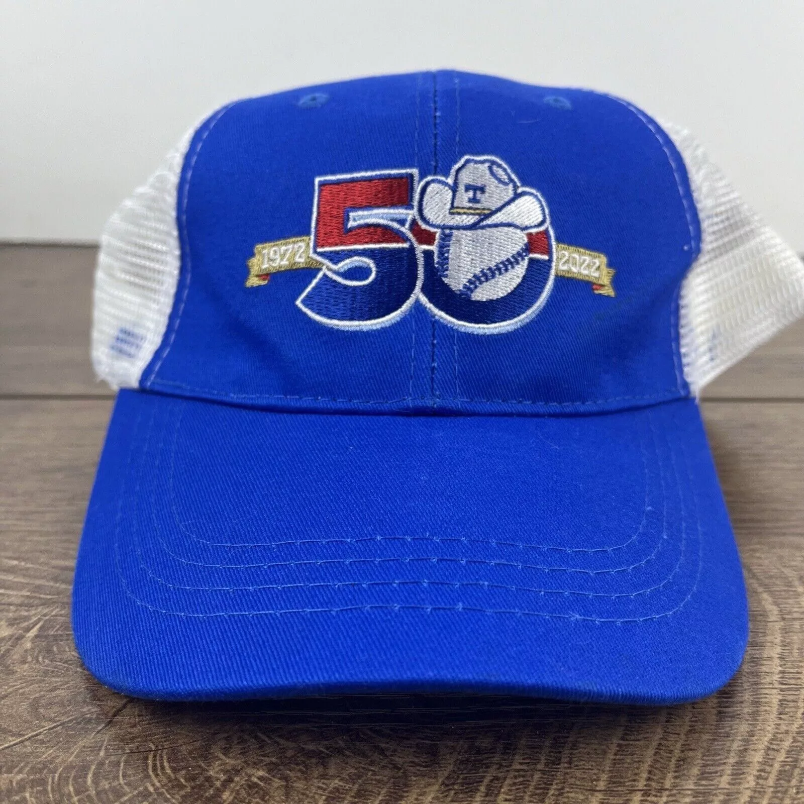 Other Hats Other Texas Rangers Hat 50 Years Snapback Hat Blue Adjustable Hat