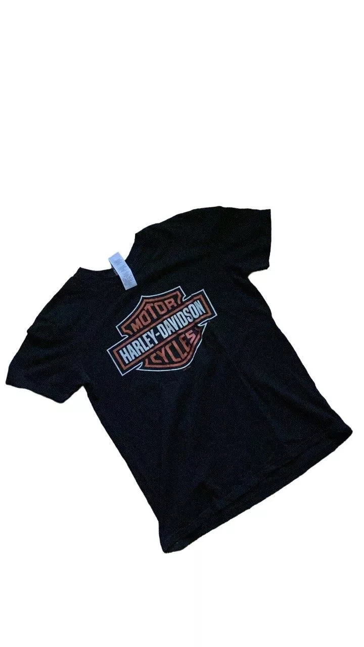 Band Tees Short Sleeve T Shirts Band Tees × Harley Davidson × Streetwear Harley Davidson Vintage T shirt Black