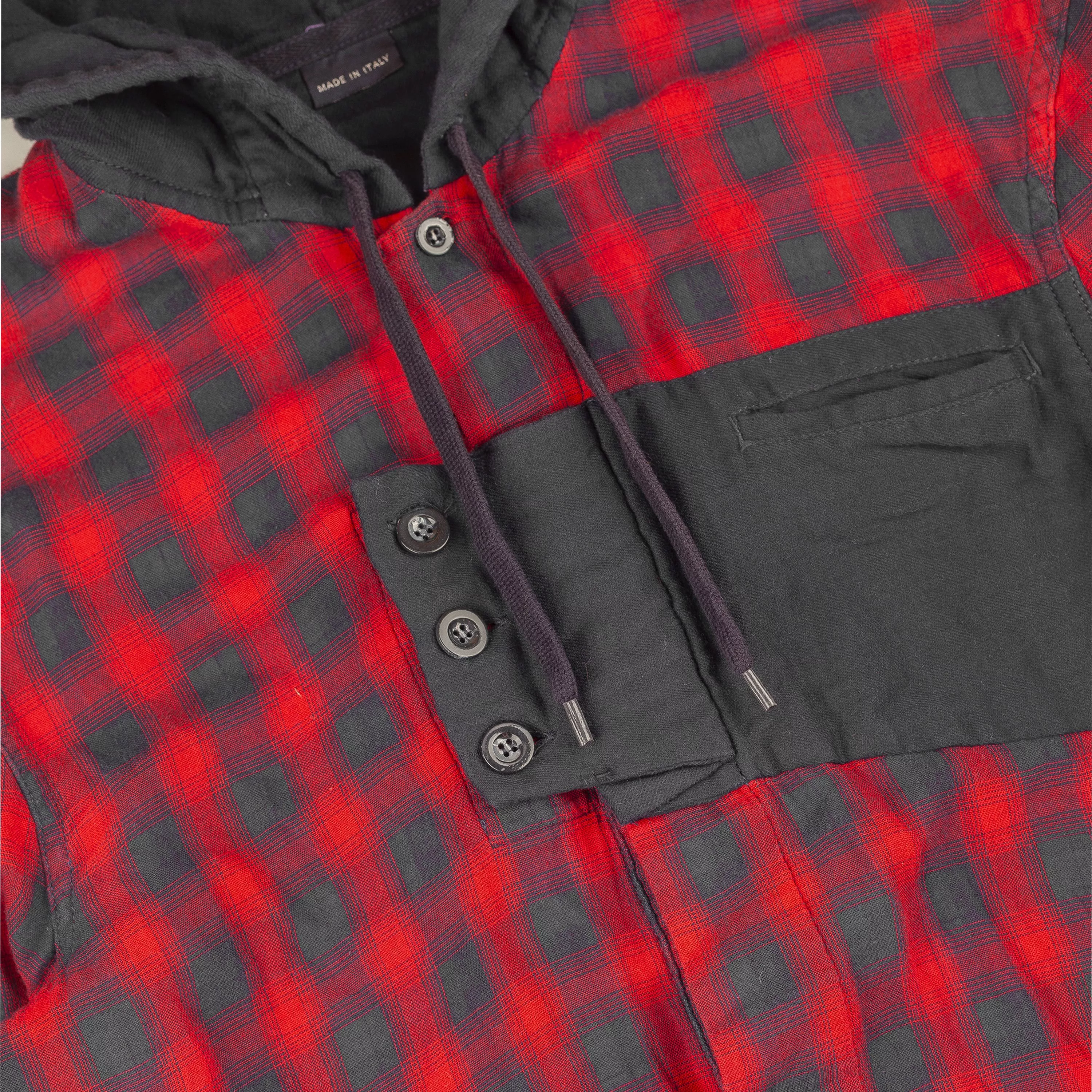 Marithe + Francois Girbaud Light Jackets Marithe + Francois Girbaud Marithé François Girbaud Checked Hooded Shirt (S) Multi