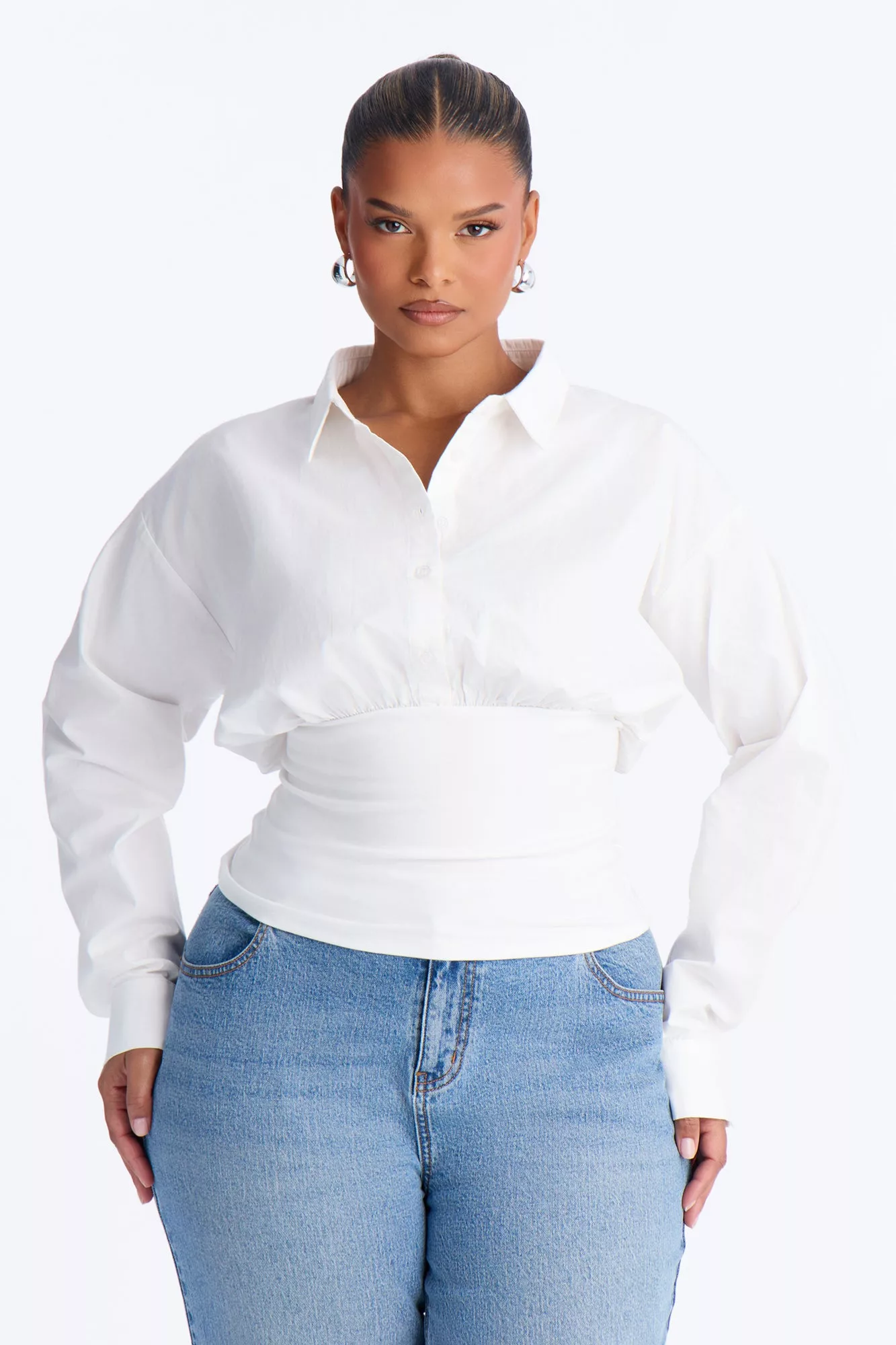 Quiet Crush Button Up Blouse - White