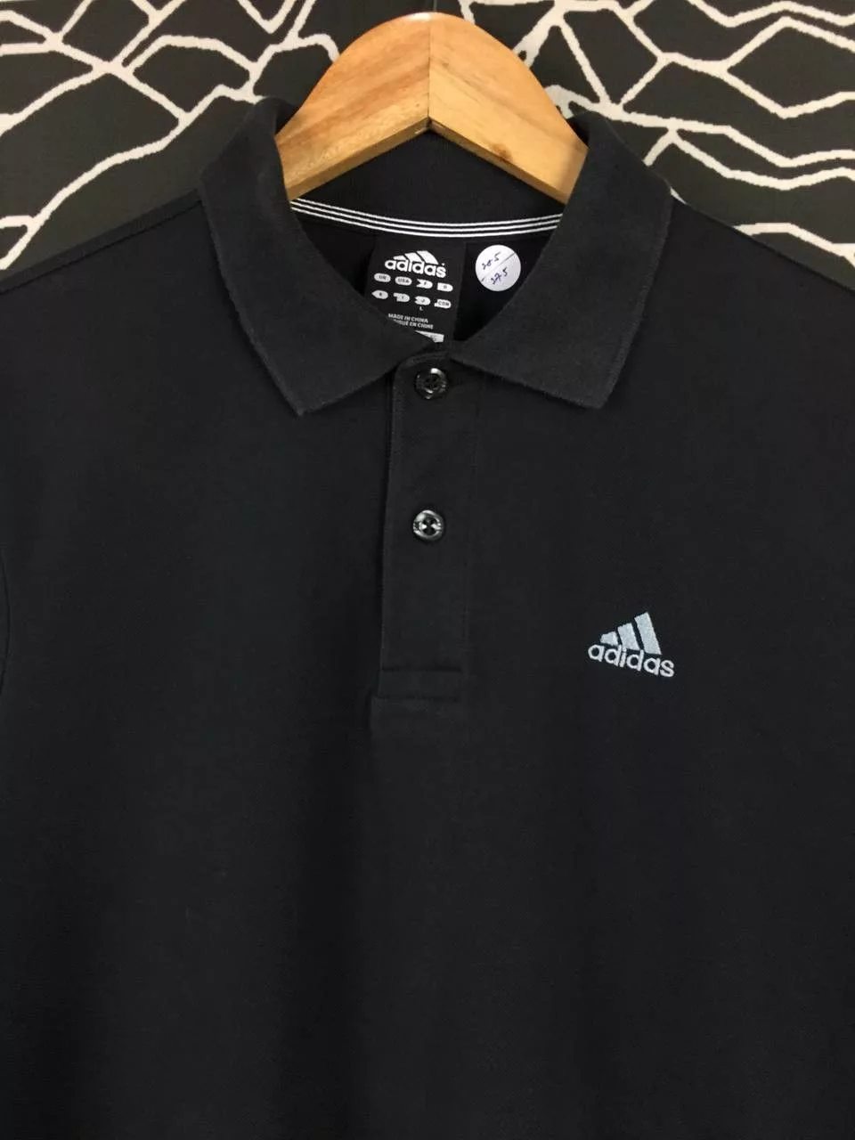 Adidas Polos Adidas × Vintage Adidas Clima365 Performance Essentials Sportswear Polo Tee Black