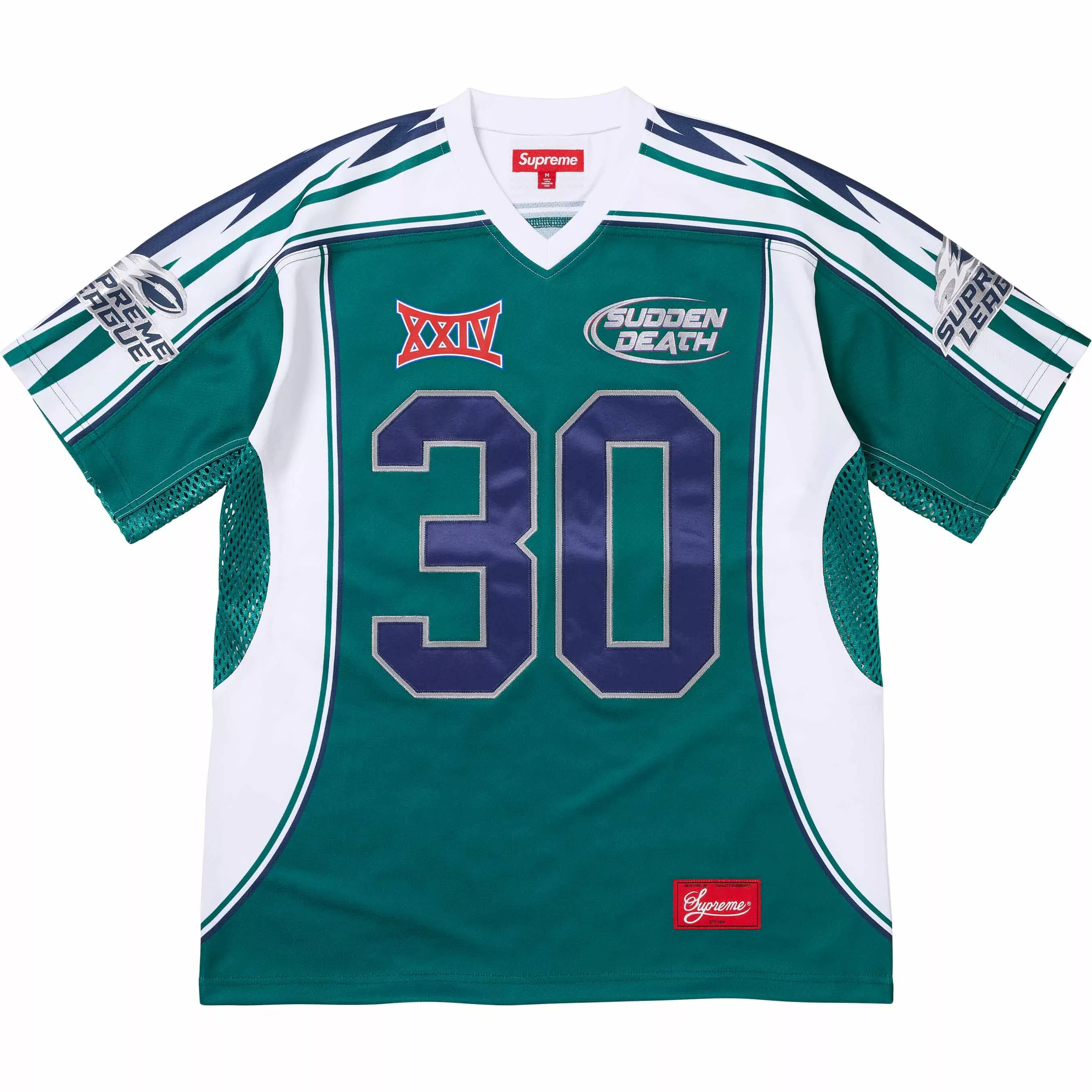 Supreme Jerseys Supreme Sudden Death Football Jersey Blue