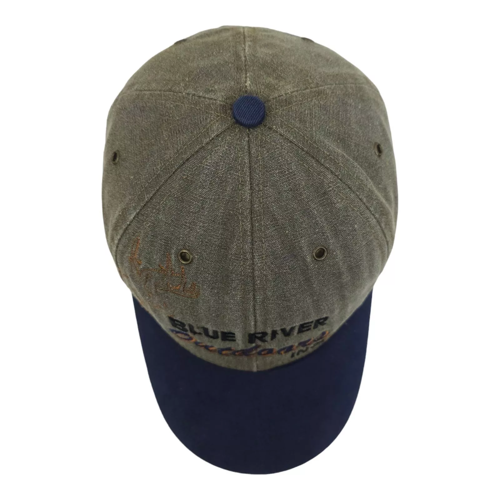 Other Hats Other Blue River Outdoors Embroidered Buck Snapback Cap Trucker Gray
