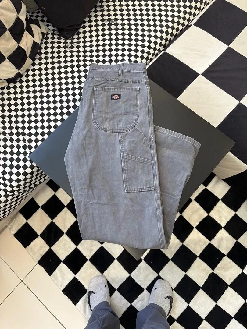 Dickies Denim DICKIES CARPENTER ASH GREY SIZE #36 Gray Streetwear