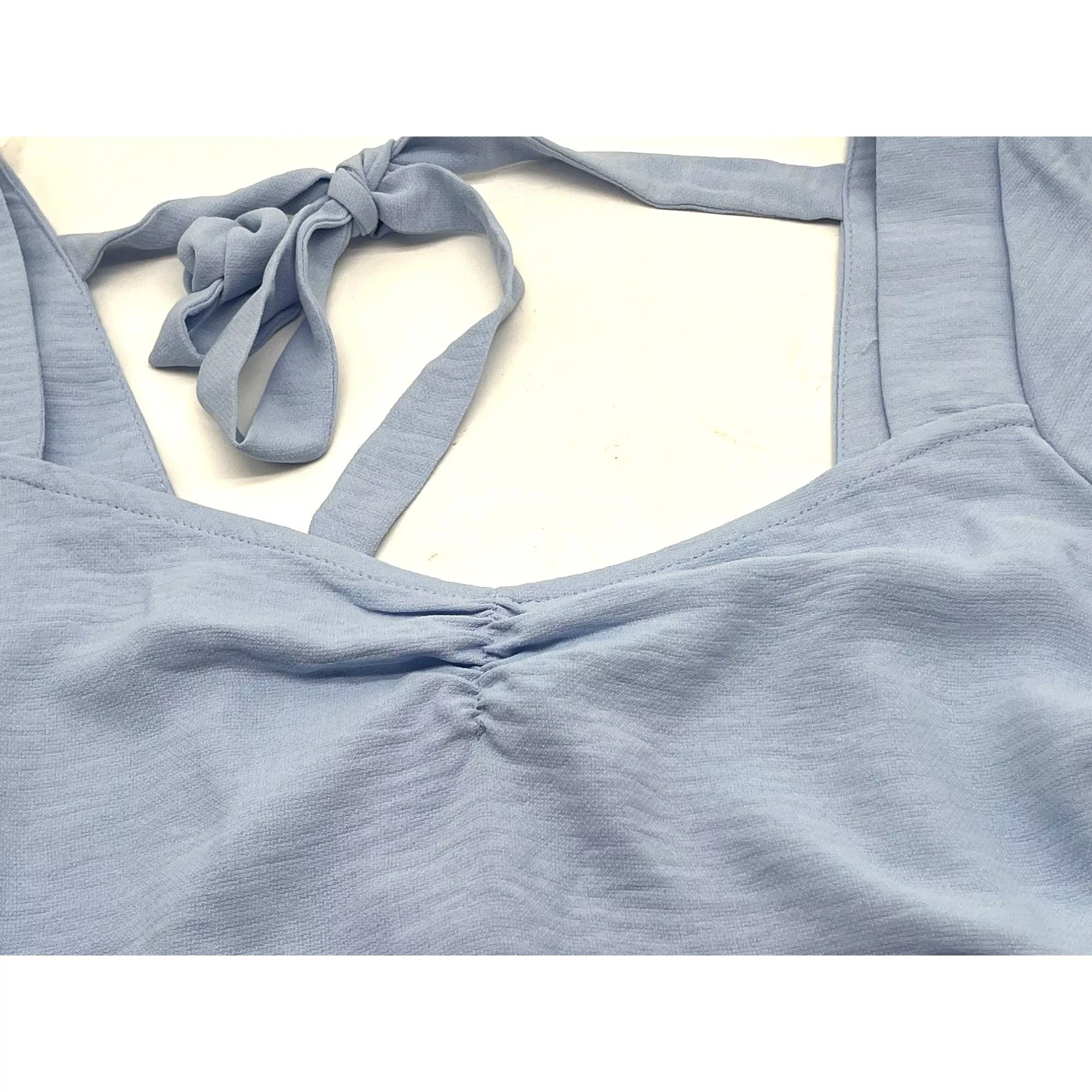 Other Crop Tops Other And Now This Plus Size Tie-Back Crop Top, Chambray Blue, OX Streetwear