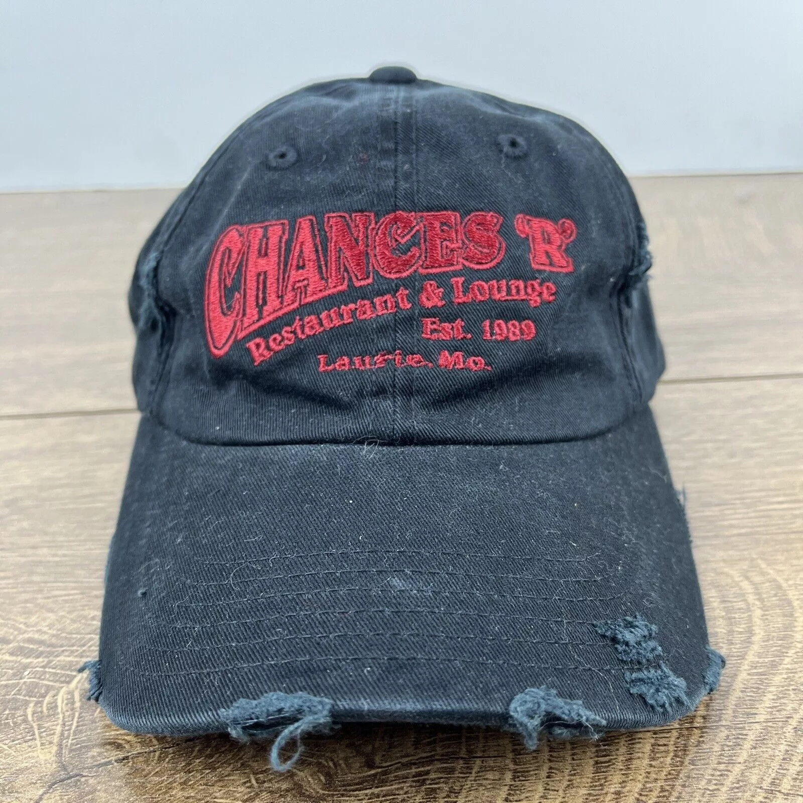 Other Hats Other Chances Restaurant Lounge Hat R Laurie MO Hat Adjustable Adu Black