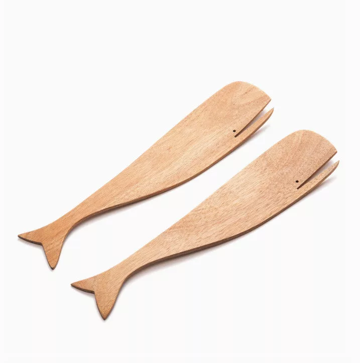 Acacia Whale Salad Server