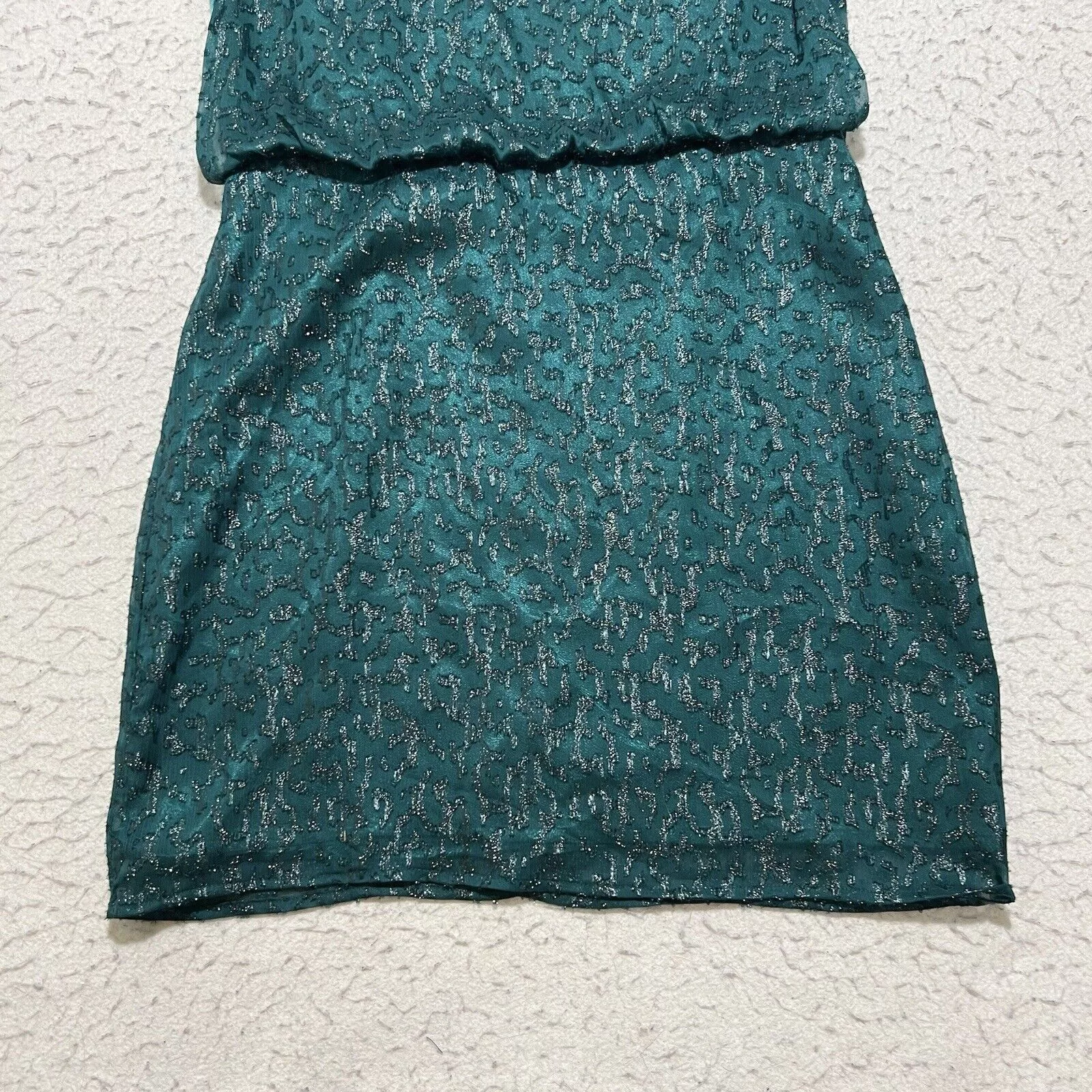 Laundry by Shelli Segal Mini Dresses Laundry by Shelli Segal Teal Green Sleeveless Metallic Dress