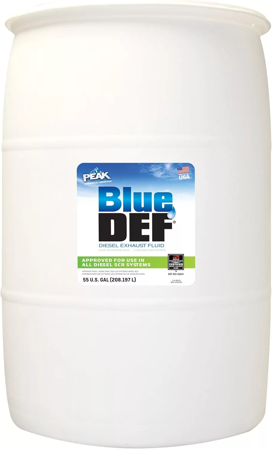 BlueDEF DEF001 Diesel Exhaust Fluid - 55 Gallon Drum