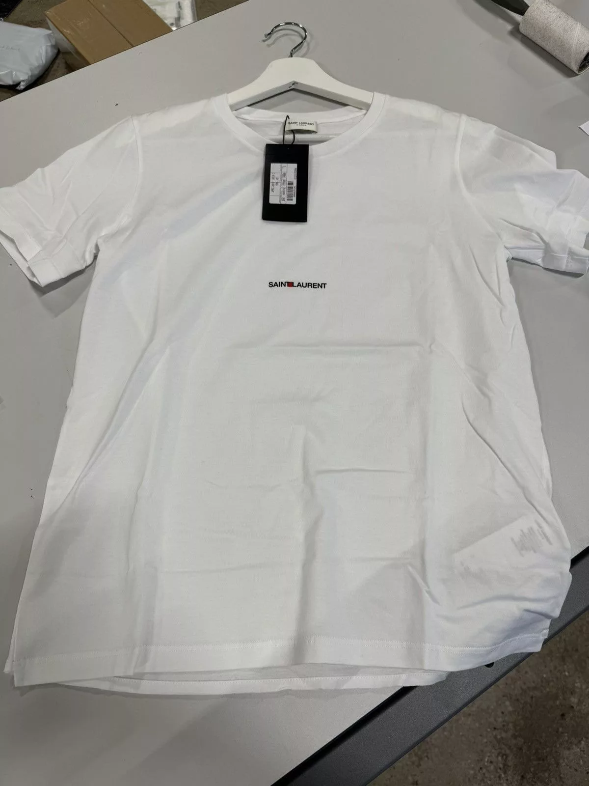 Saint Laurent Paris Short Sleeve T Shirts Saint Laurent Paris Saint Laurent Logo T-Shirt NEW 550$ White