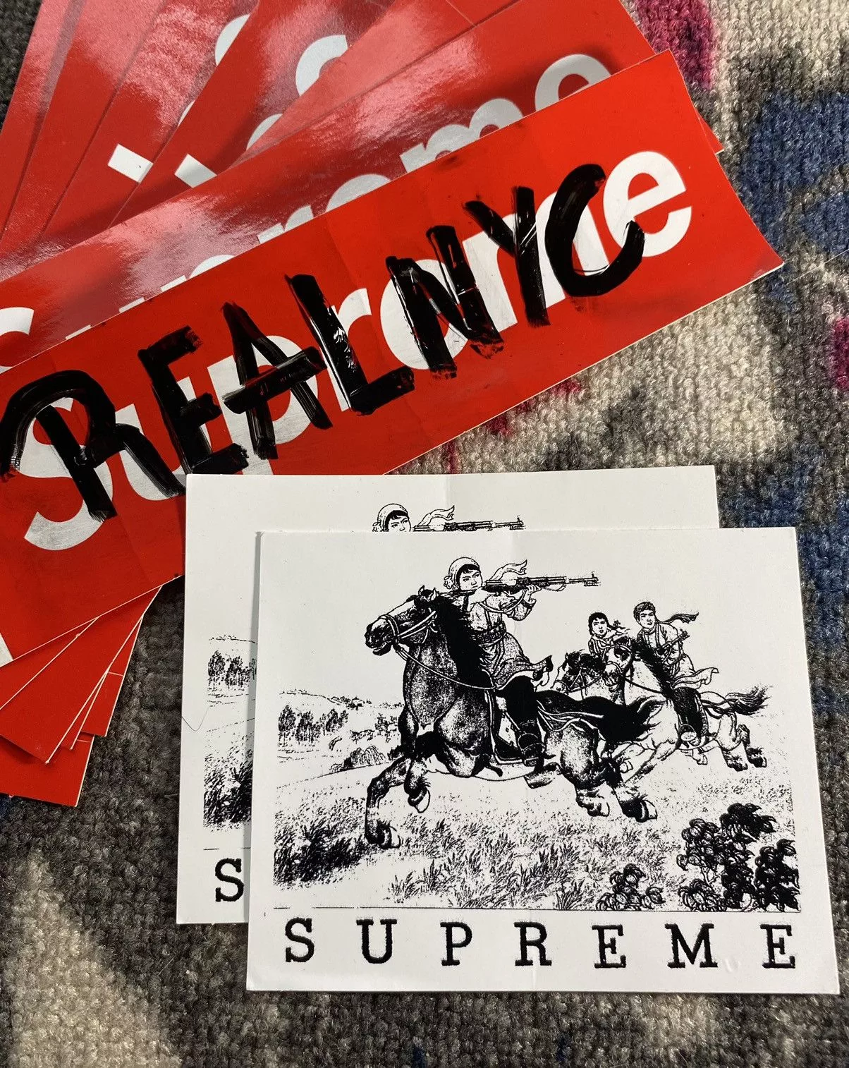 Supreme Supreme Supreme Riders Sticker White