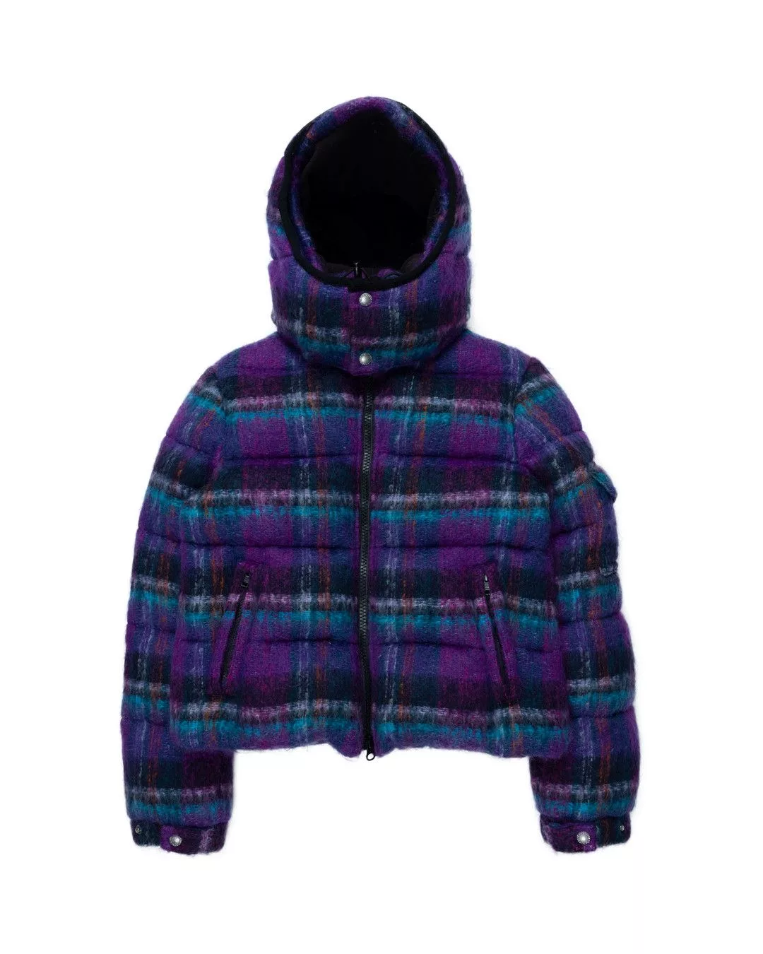 Junya Watanabe Light Jackets Junya Watanabe AW2014 Removable Hood Mohair Puffer Coat Purple
