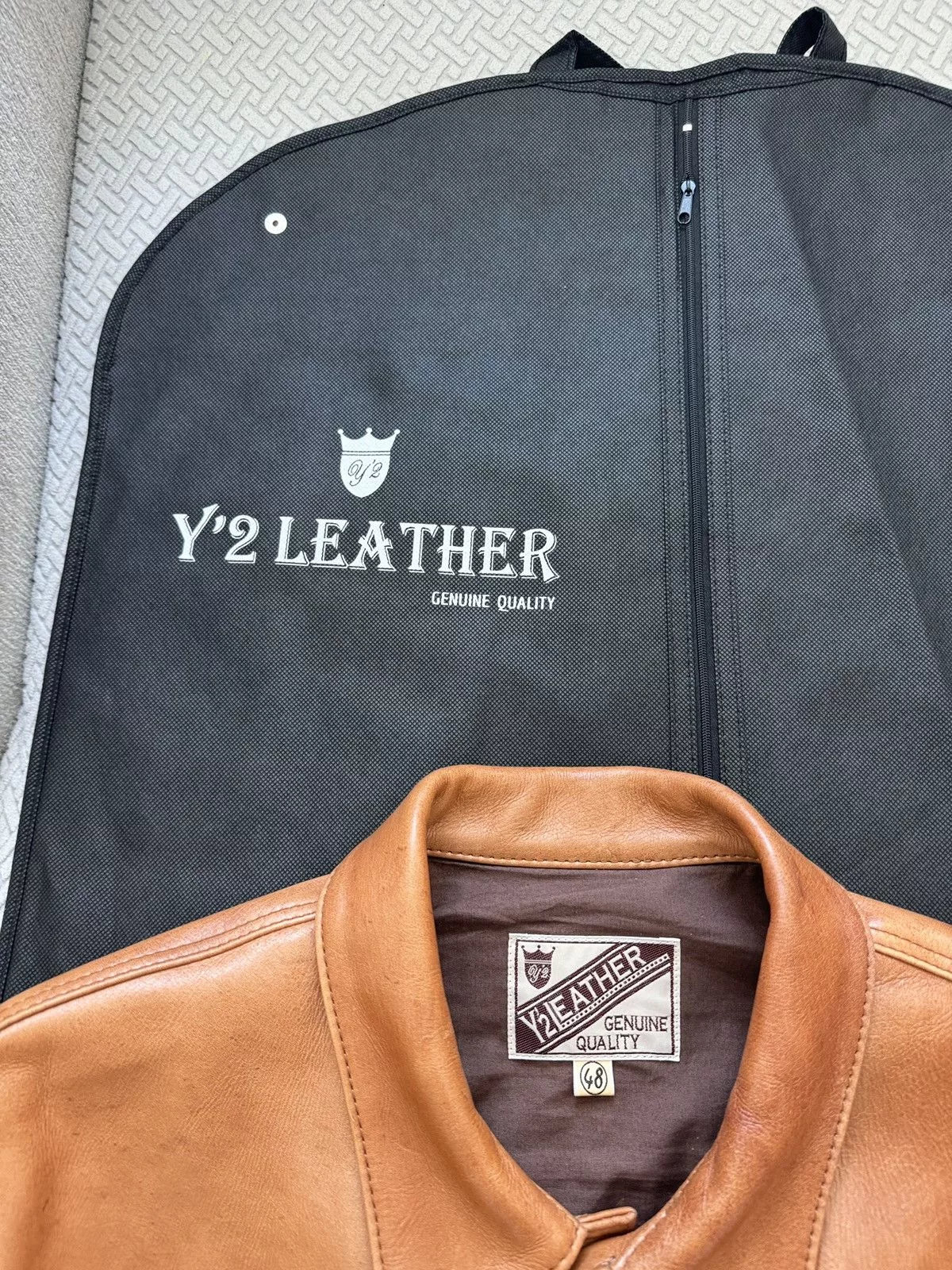 Y'2 Leather Leather Jackets Y'2 LEATHER TAN HORSE HIDE TYPE 1 JACKET Brown