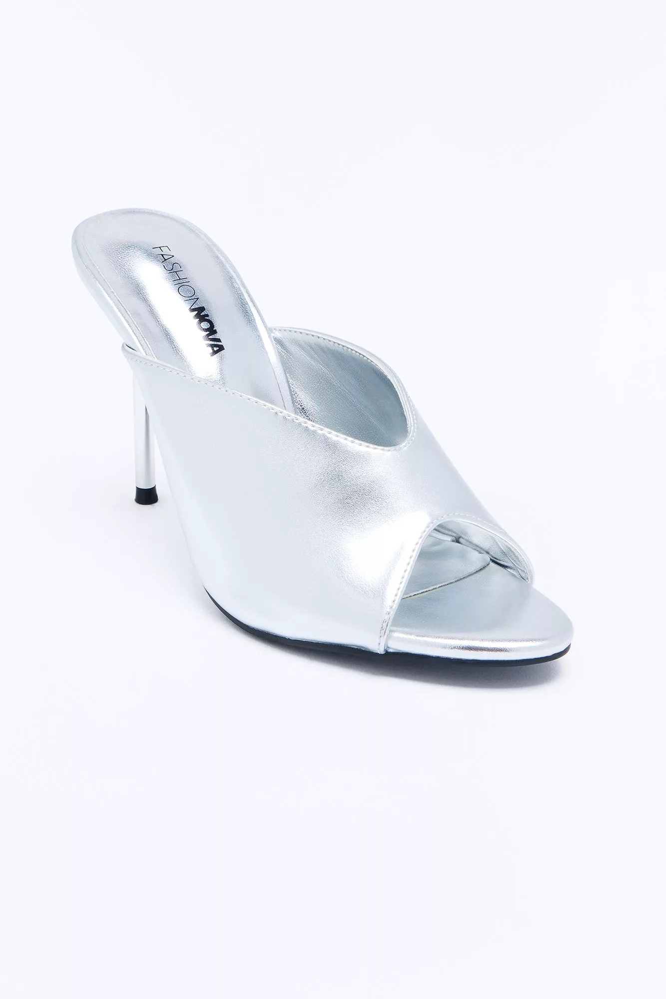 Shine Factor Metallic Heels - Silver