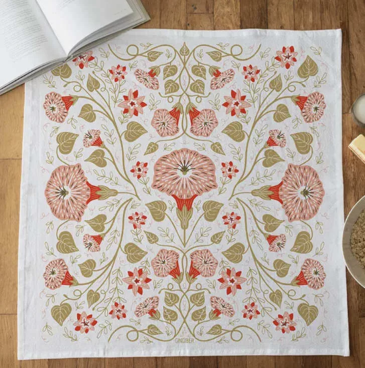 Blossom and Vine Tea Towel