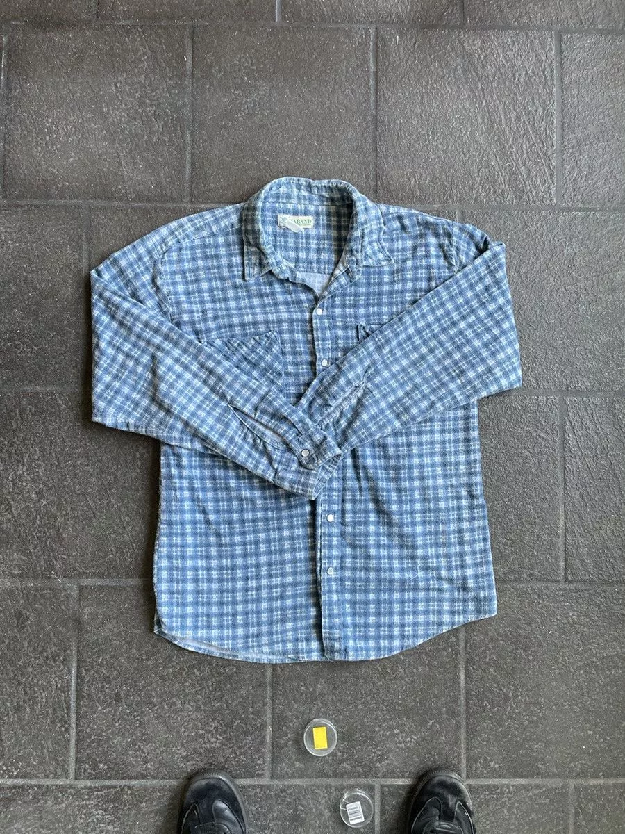 Haband Shirts Button Ups Vintage Haband Blue Flannel